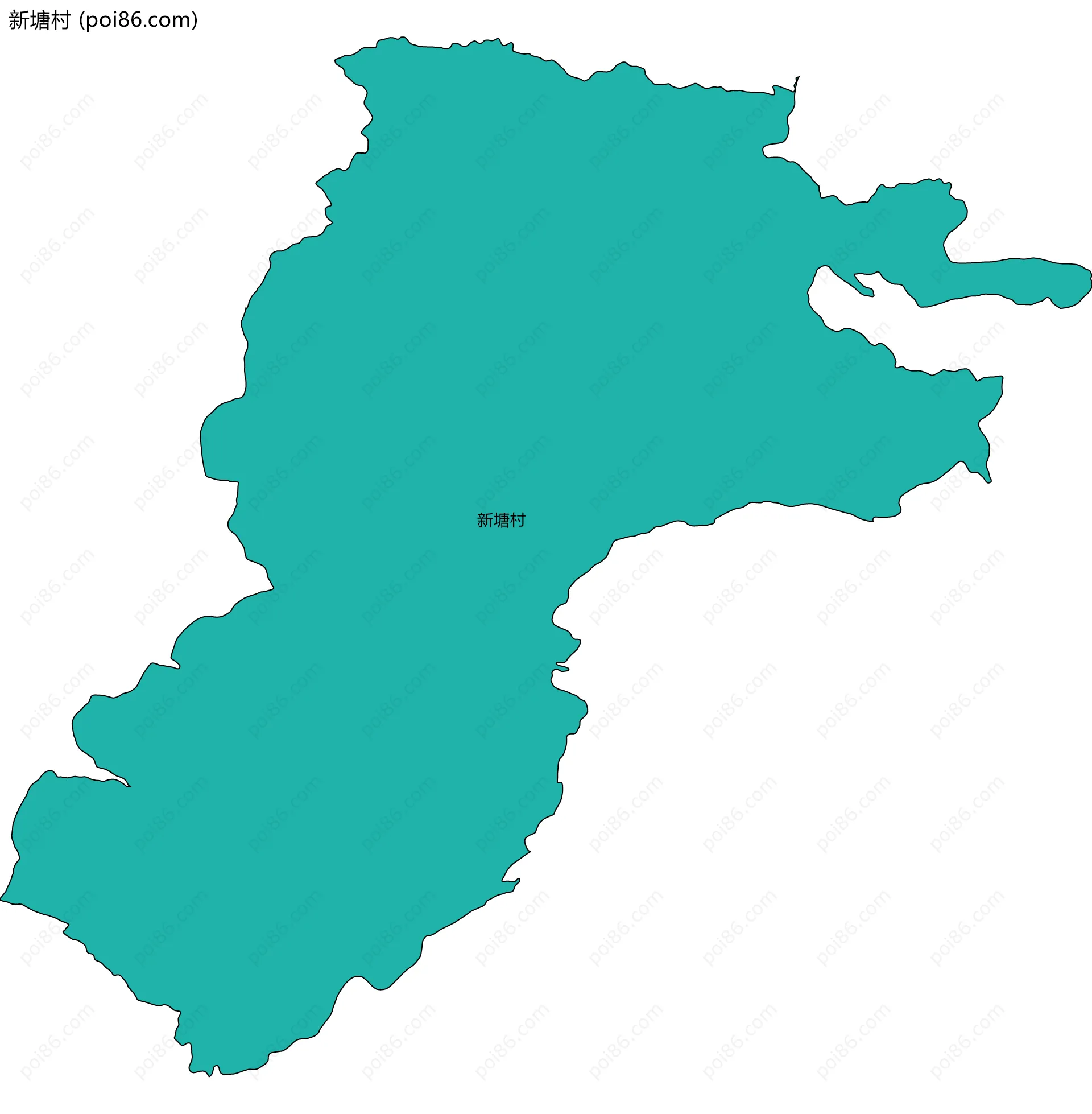 新塘村边界地图