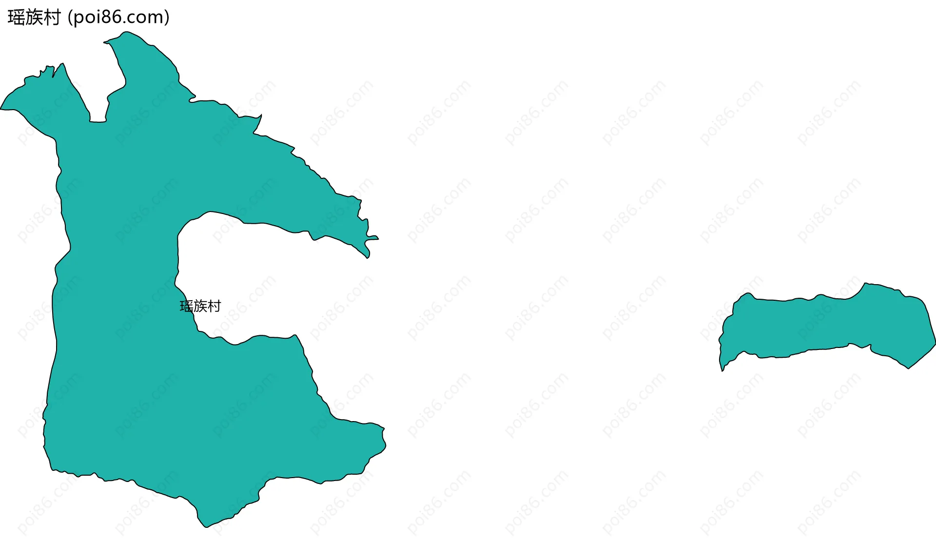 瑶族村边界地图