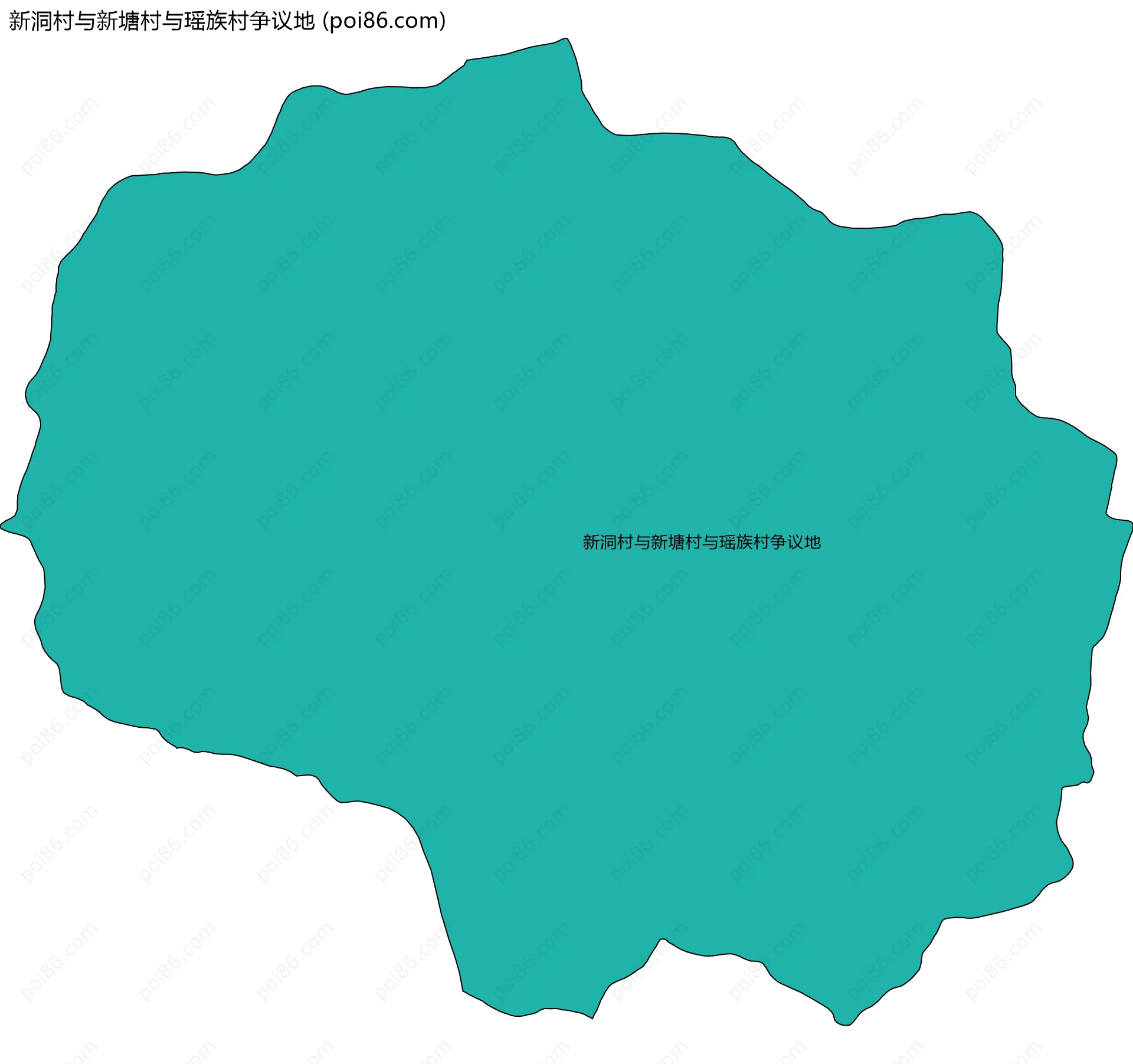 新洞村与新塘村与瑶族村争议地边界地图