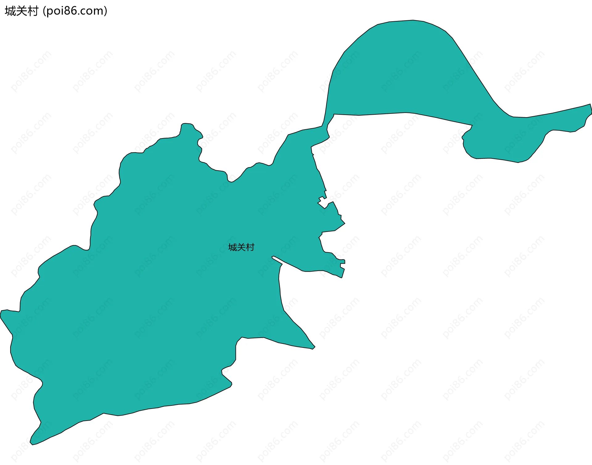 城关村边界地图