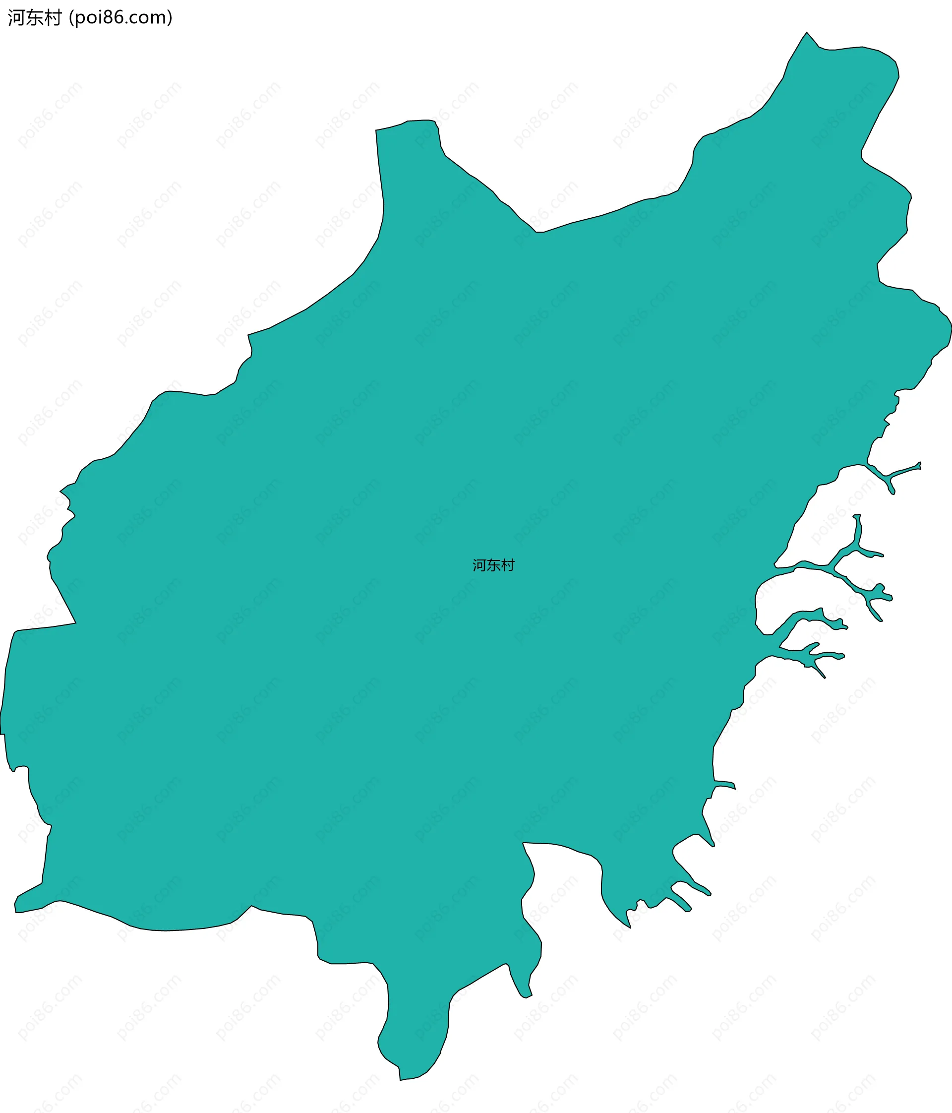 河东村边界地图