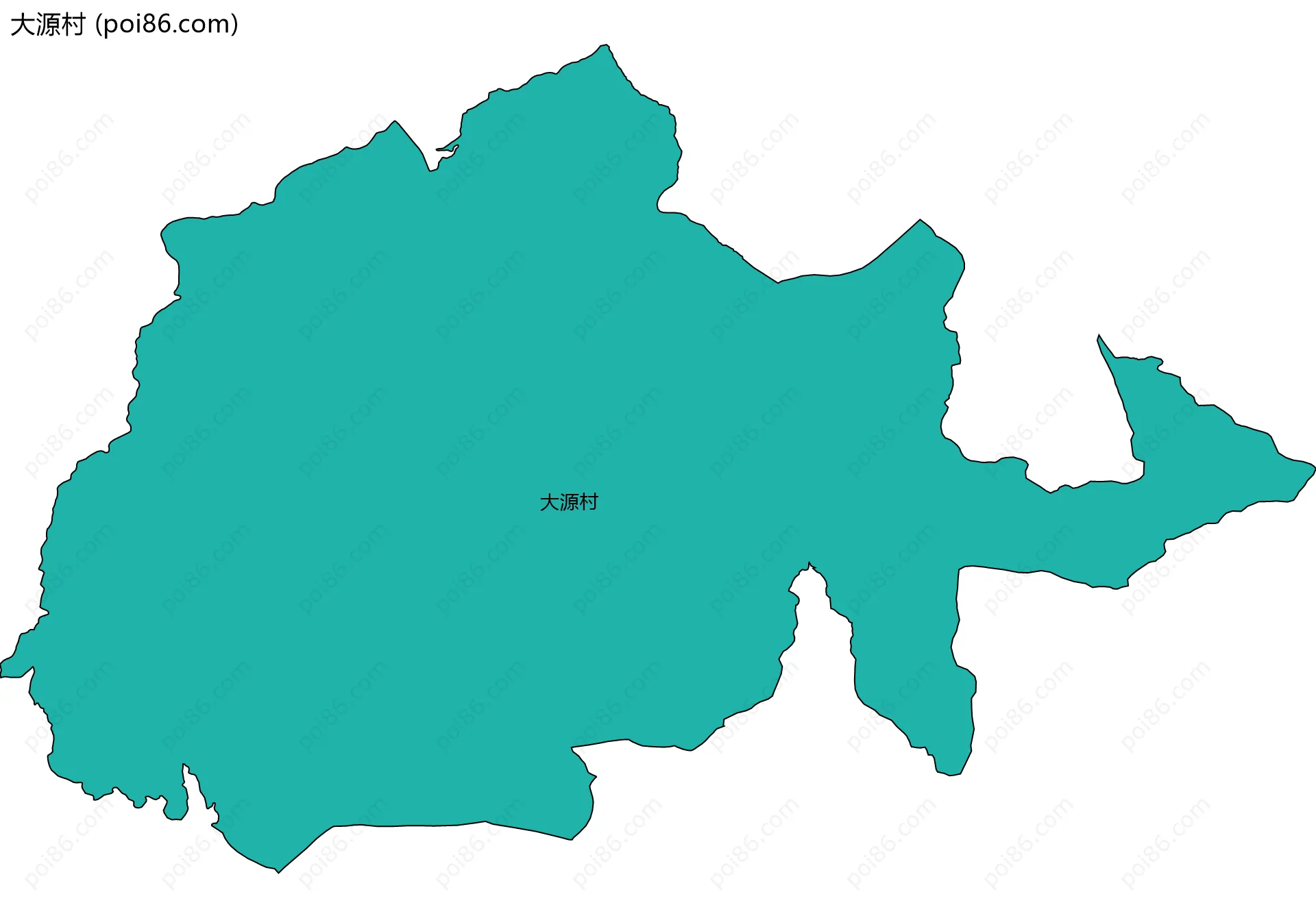 大源村边界地图
