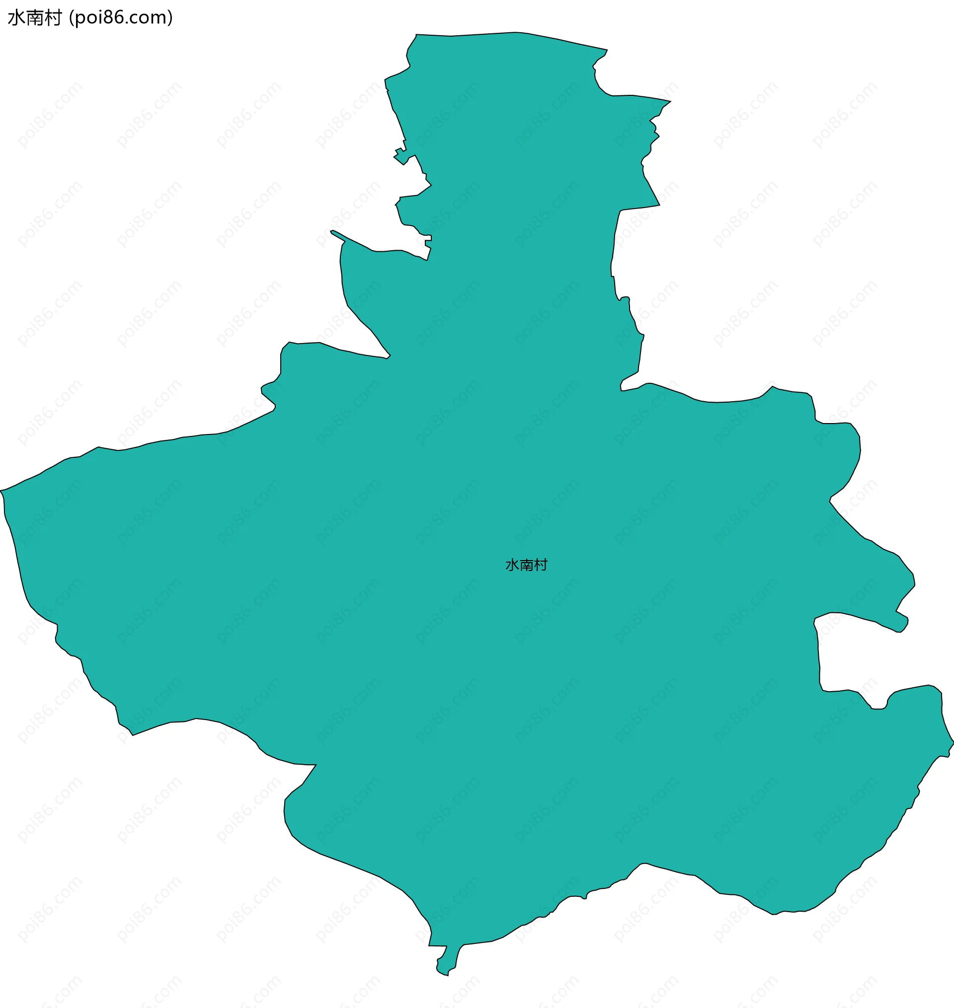 水南村边界地图