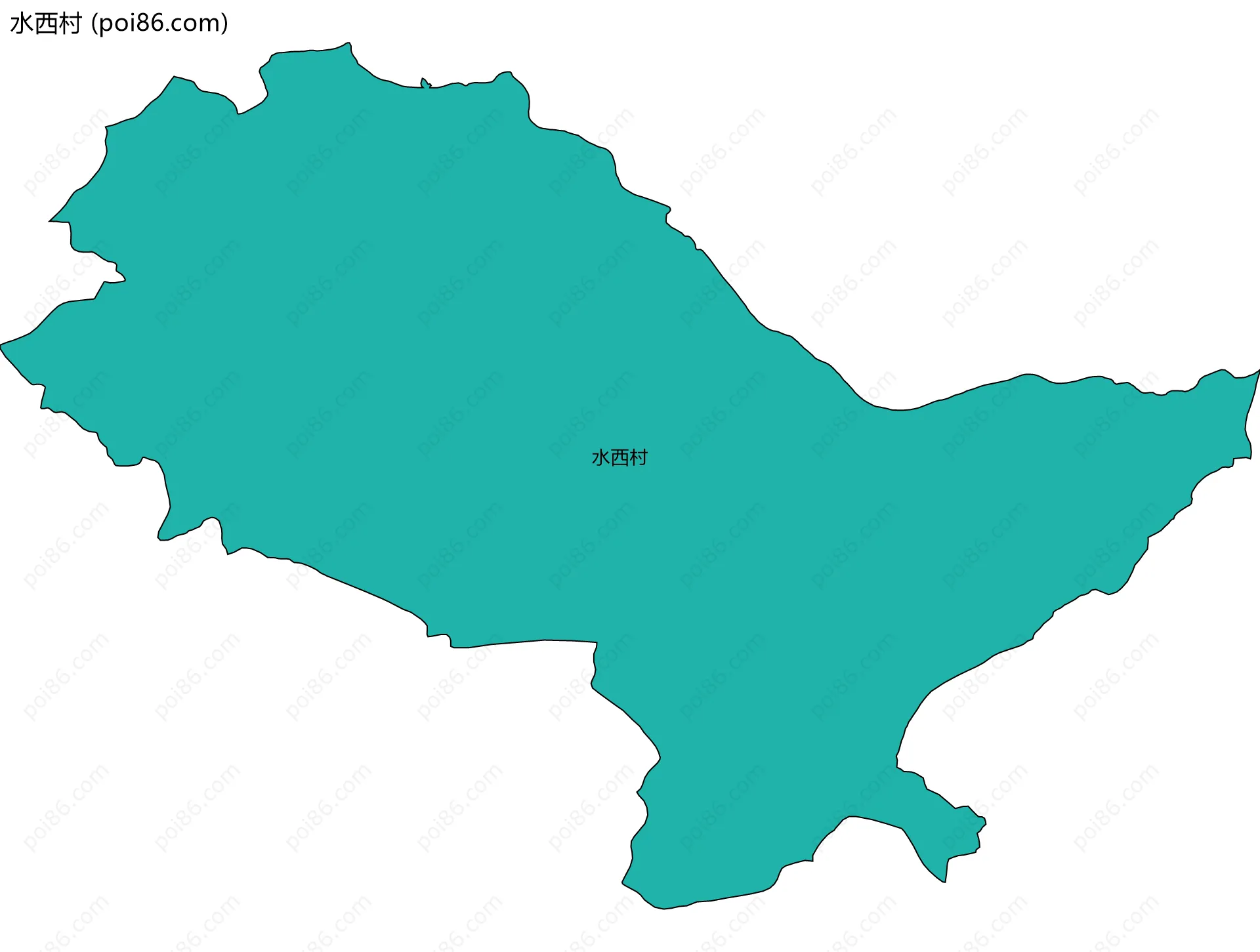水西村边界地图