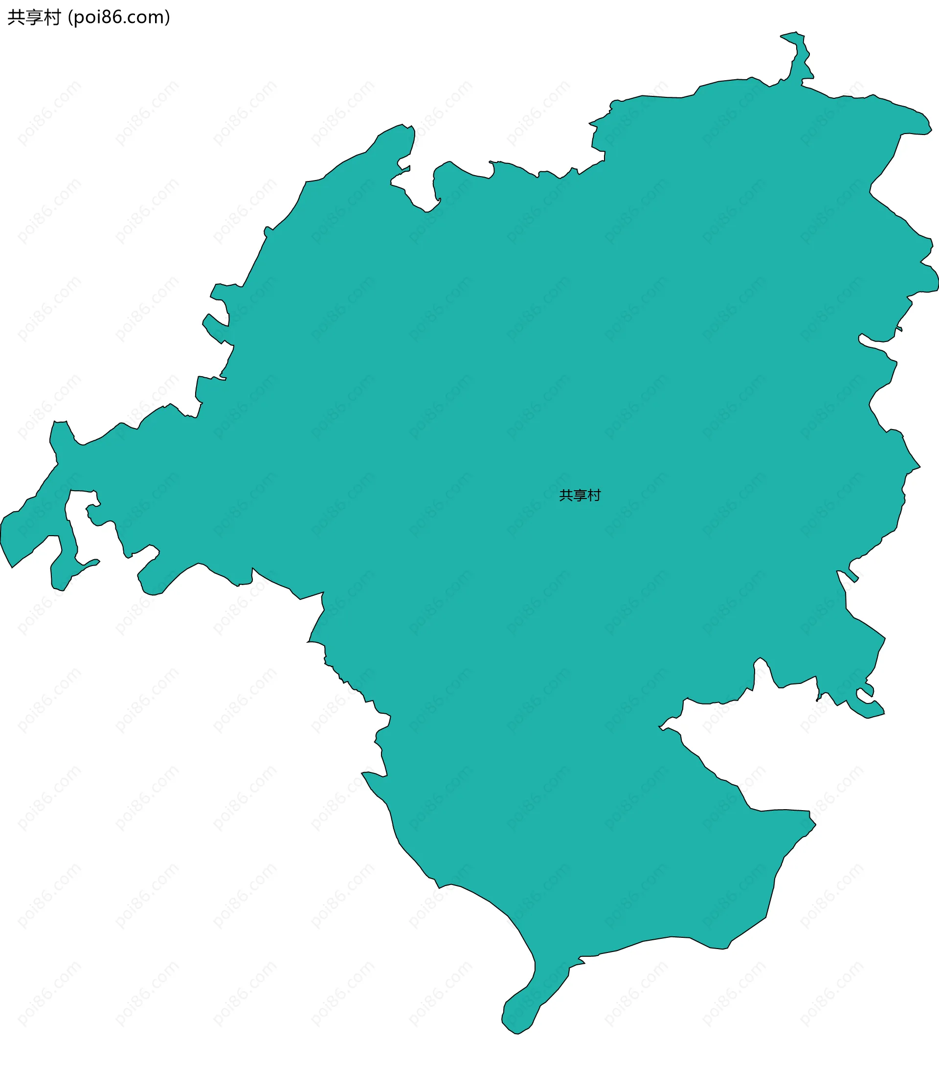 共享村边界地图