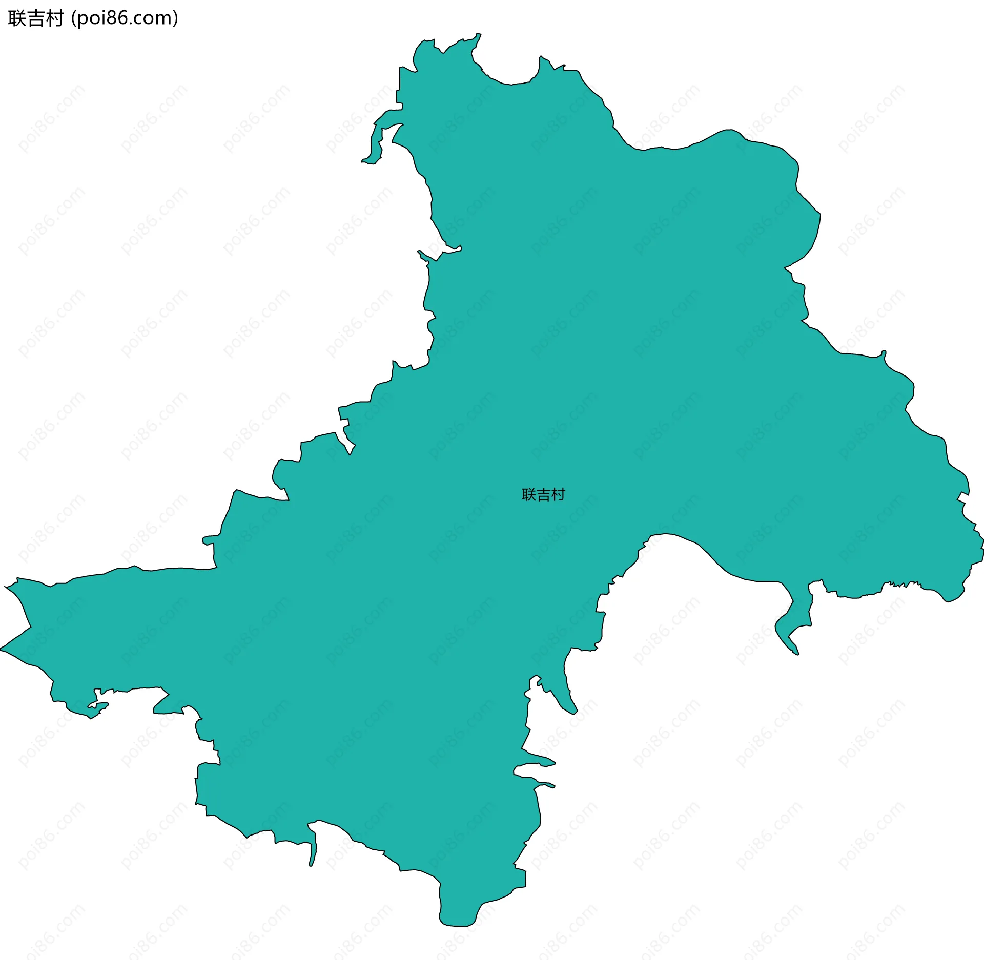 联吉村边界地图