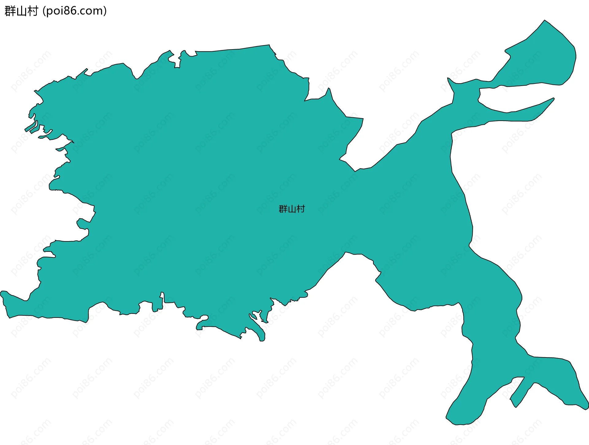 群山村边界地图