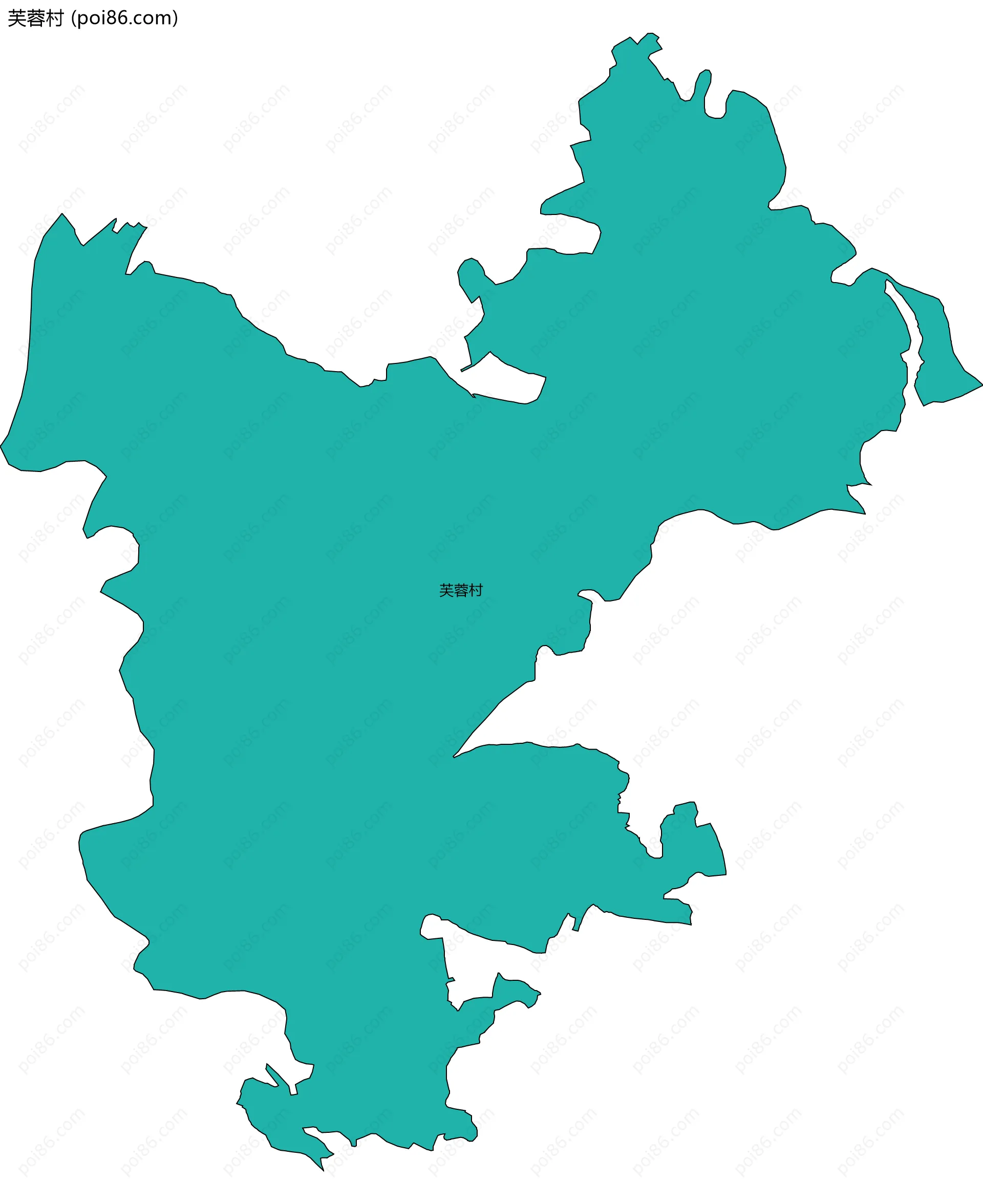 芙蓉村边界地图