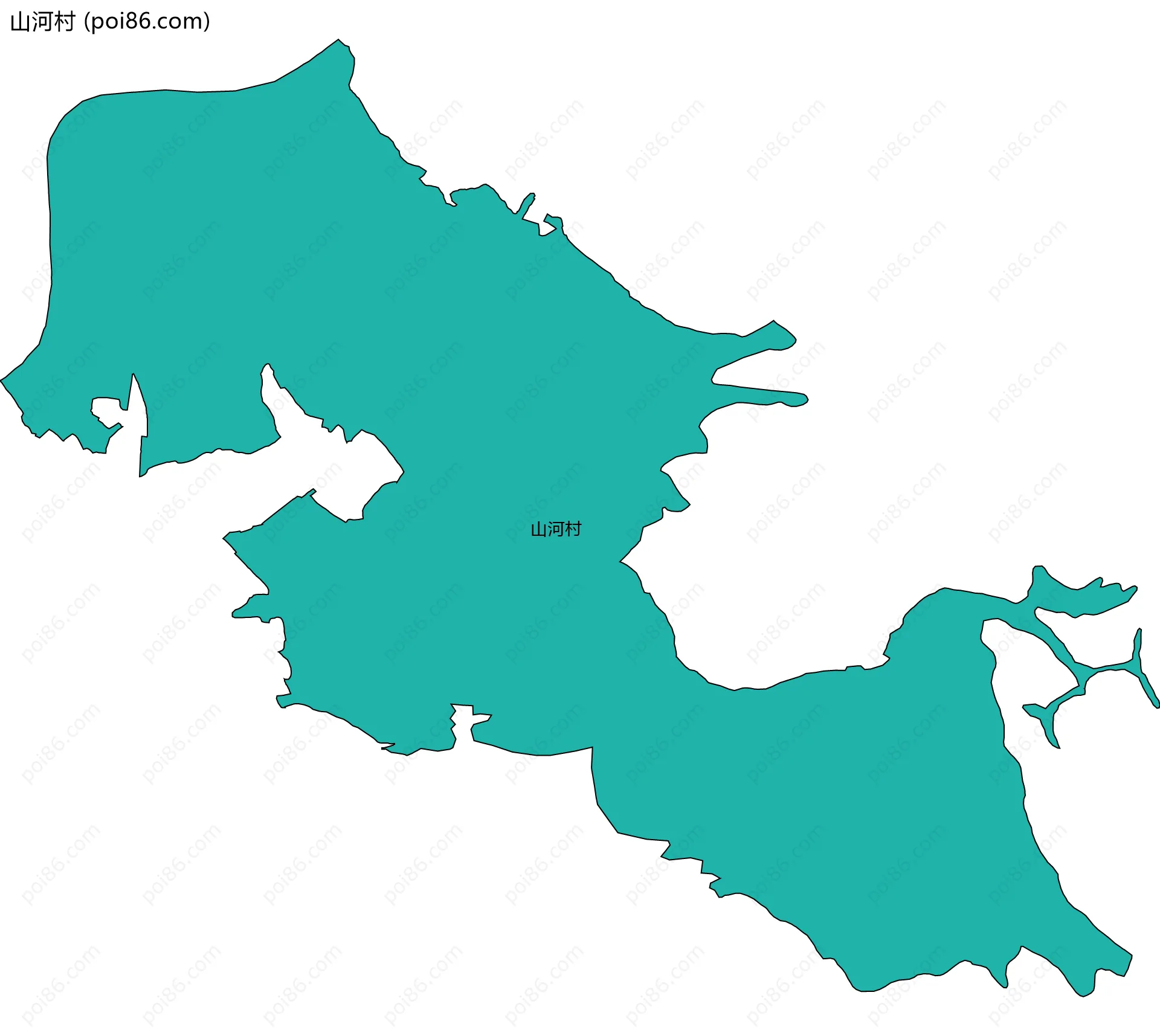 山河村边界地图