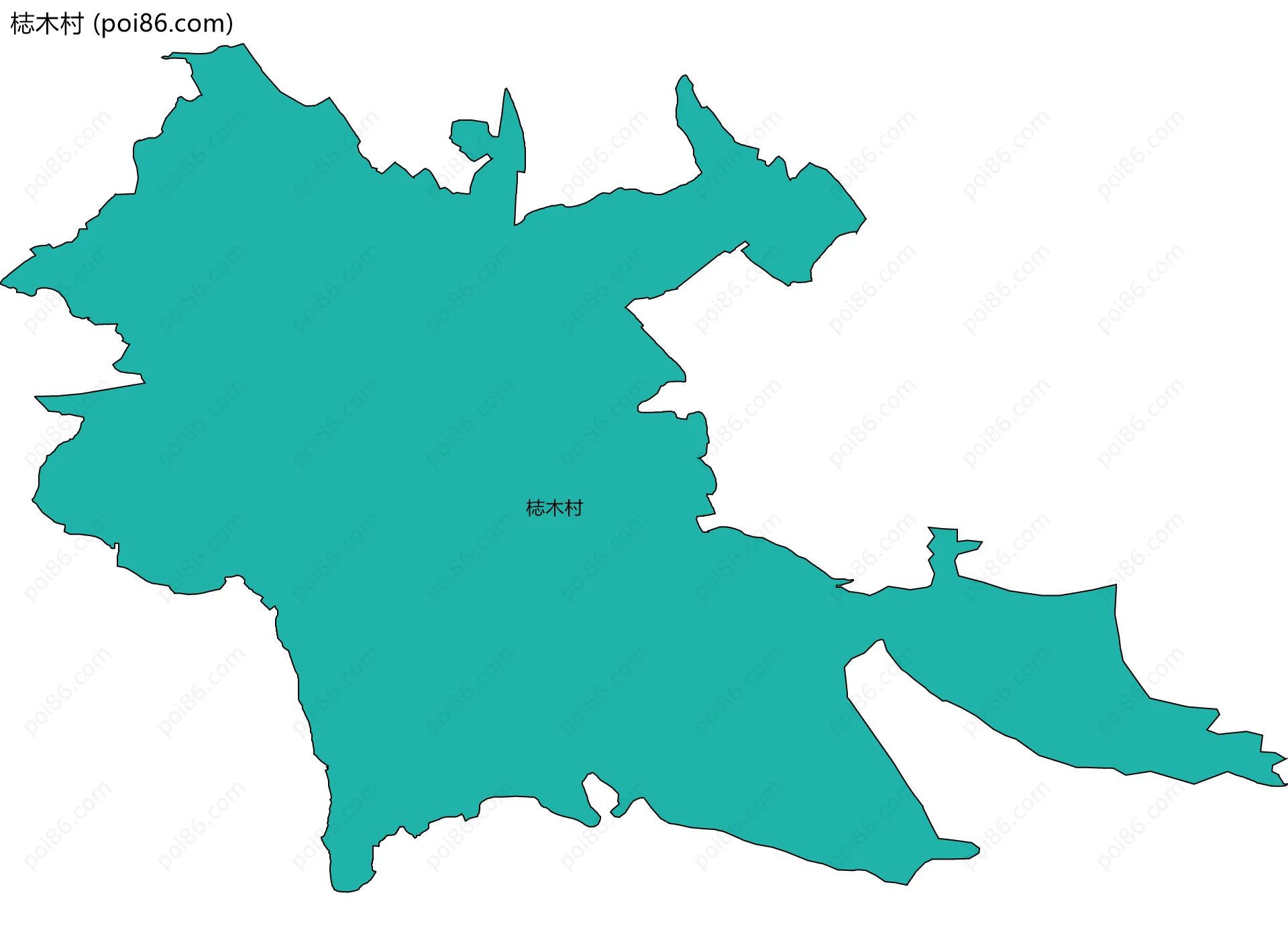 梽木村边界地图