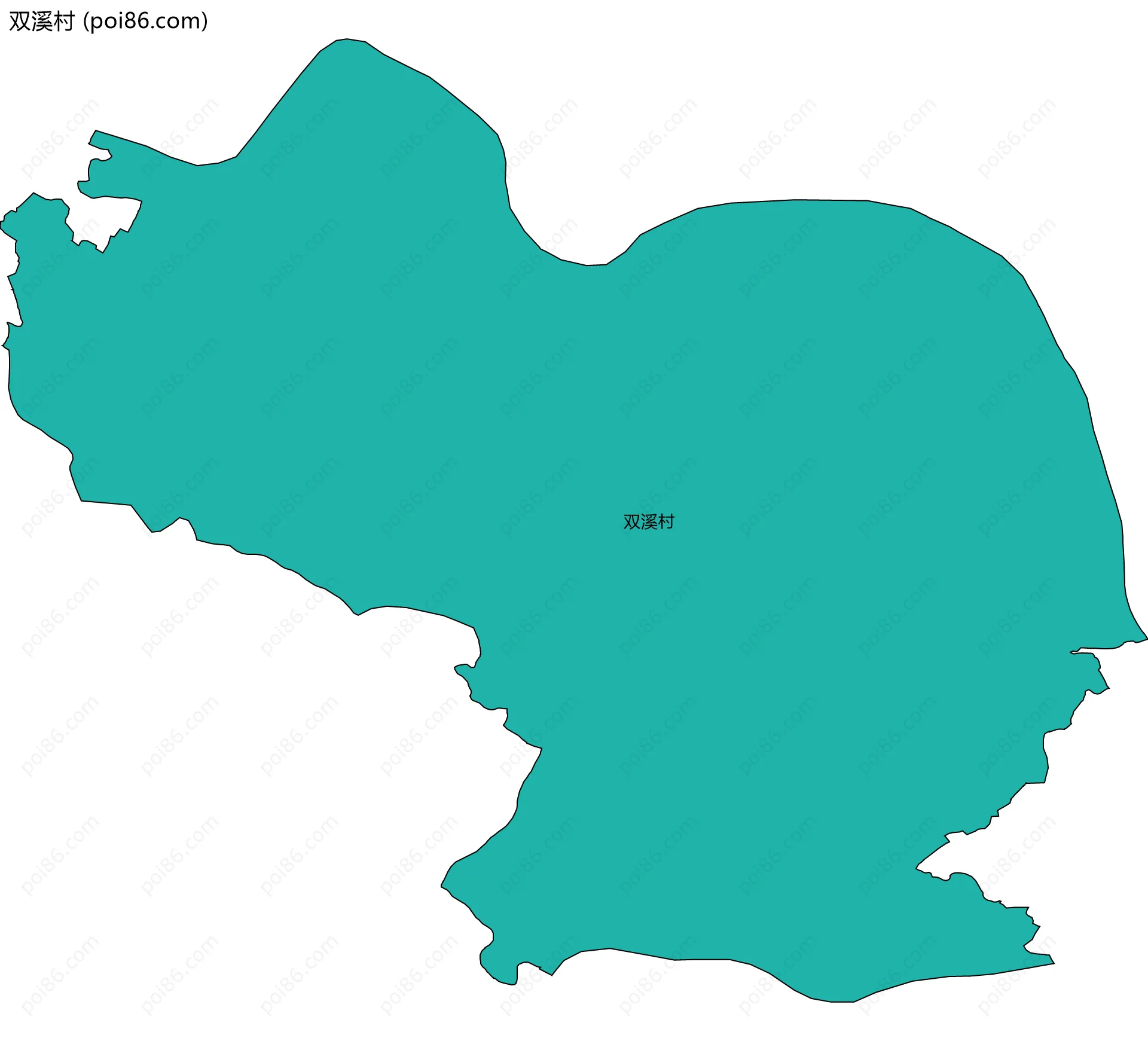 双溪村边界地图