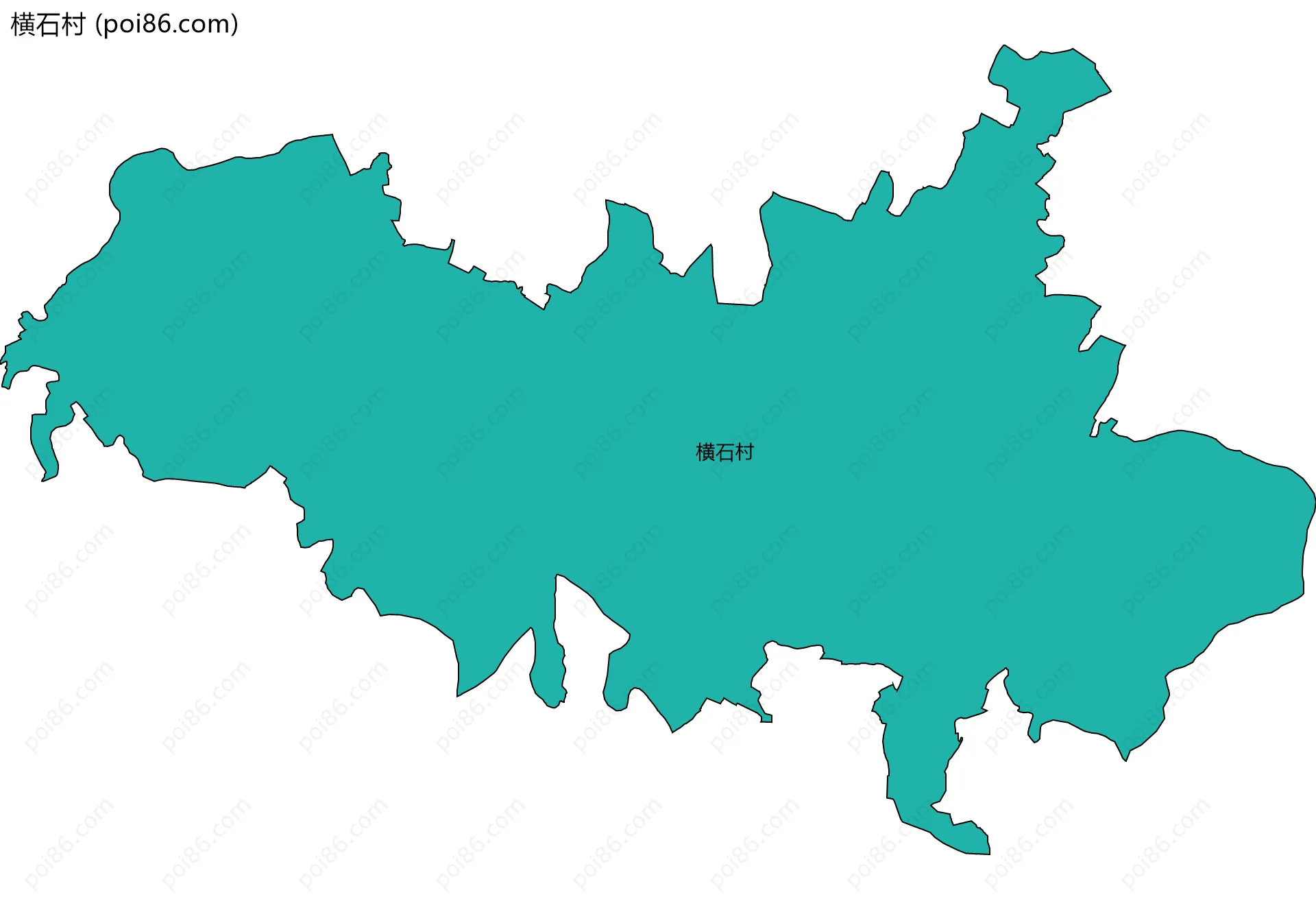 横石村边界地图