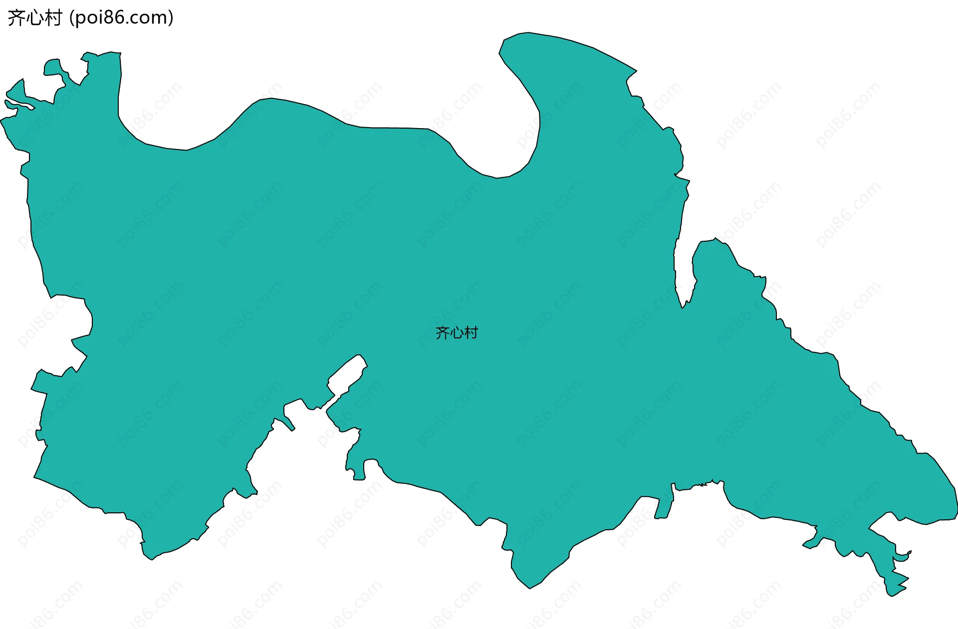 齐心村边界地图