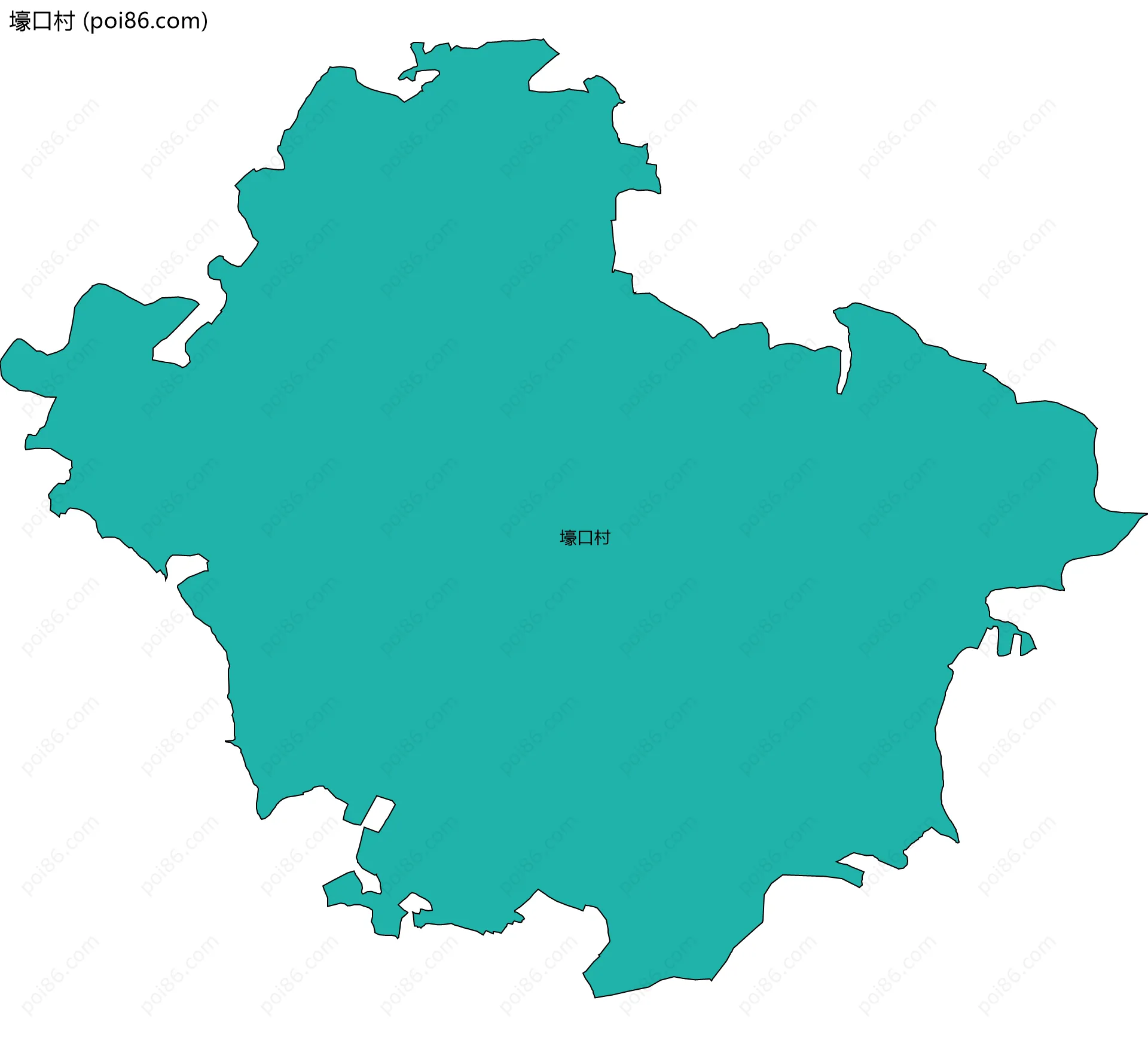 壕口村边界地图