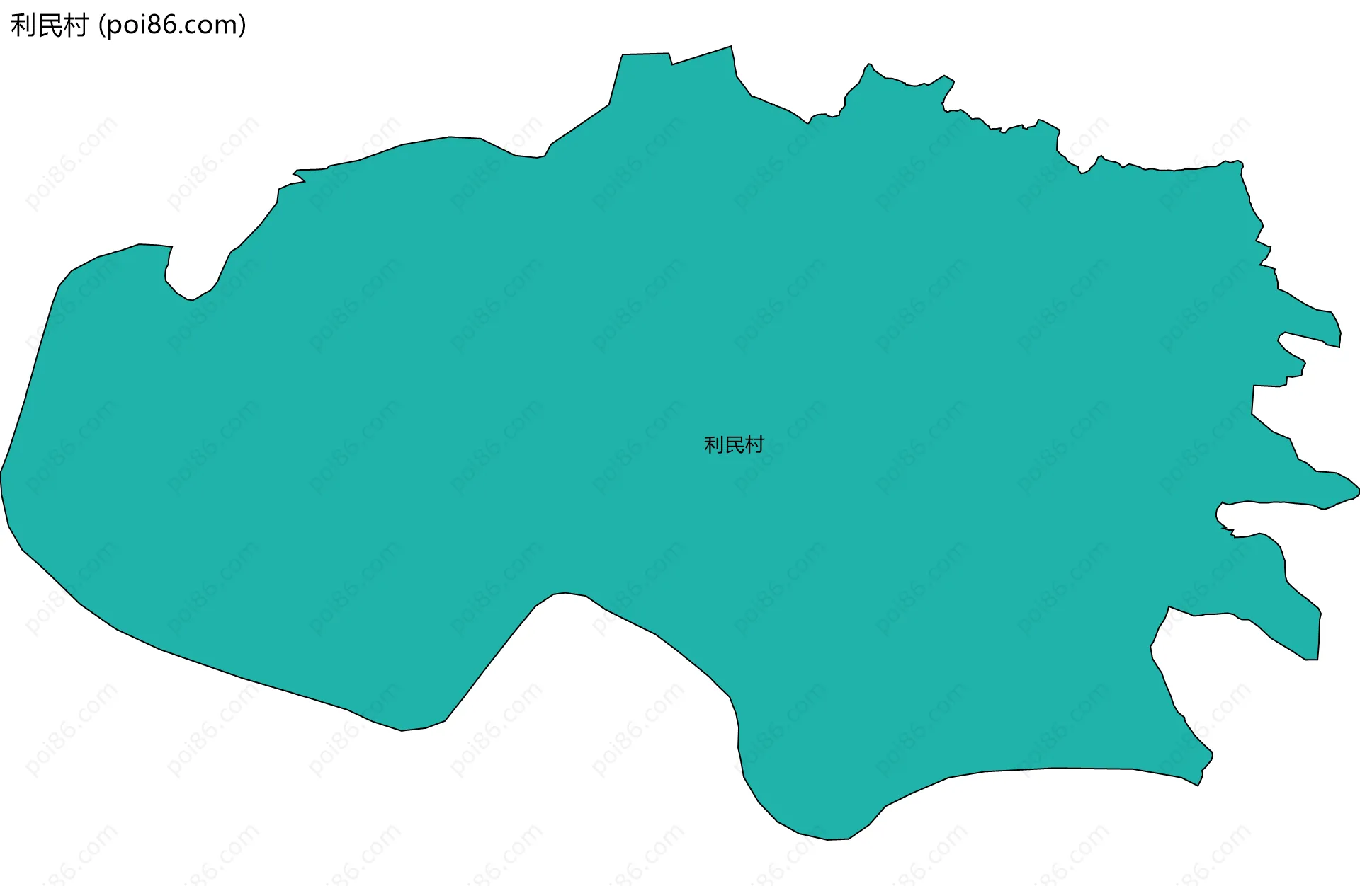 利民村边界地图