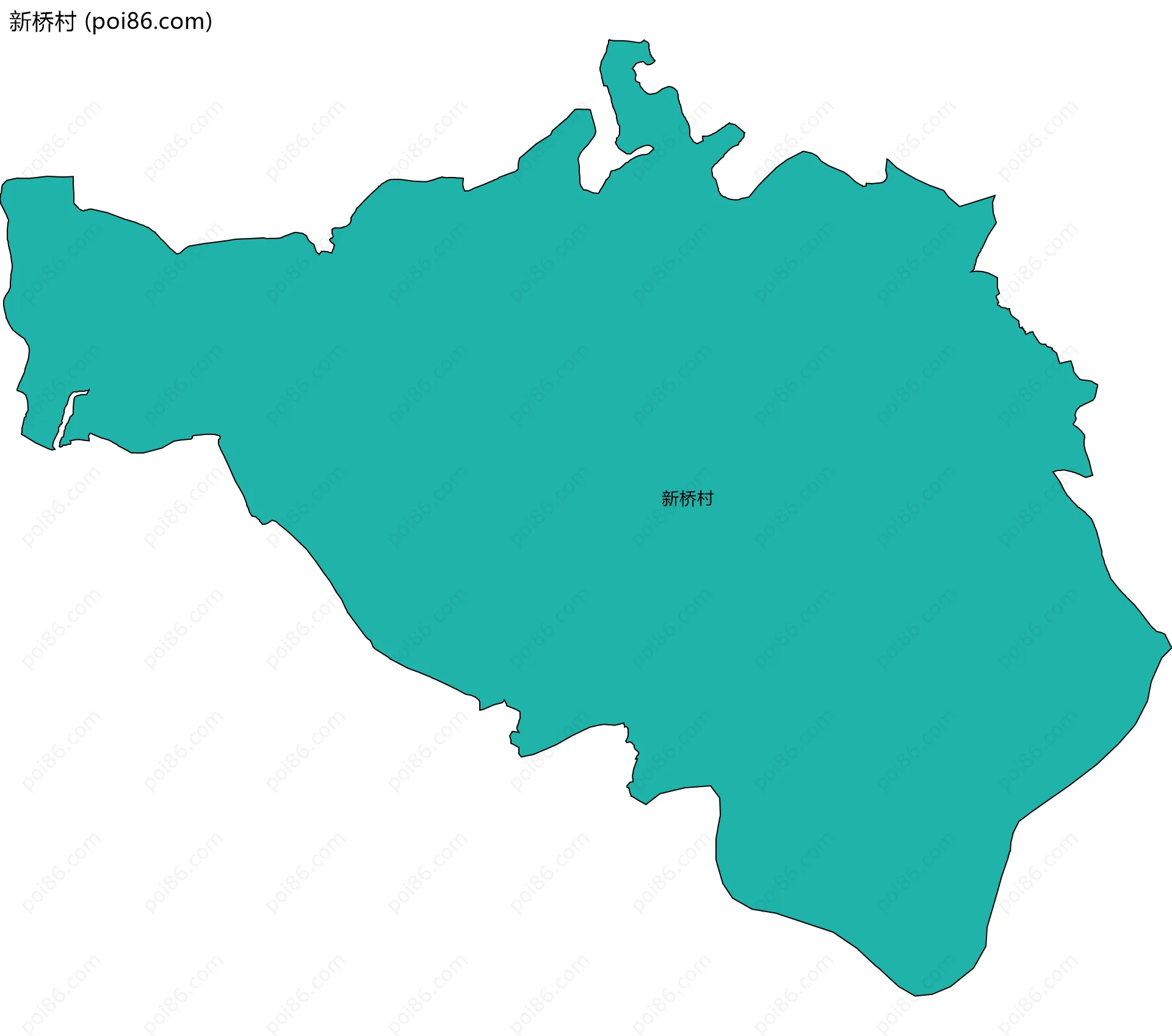 新桥村边界地图