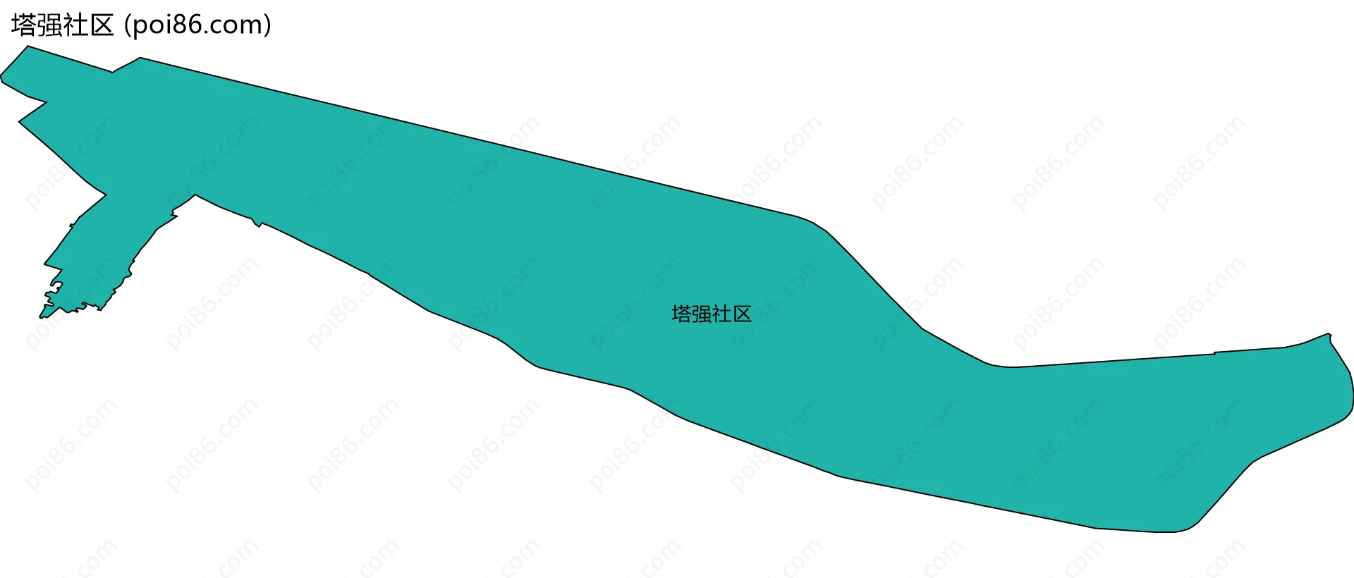 塔强社区边界地图