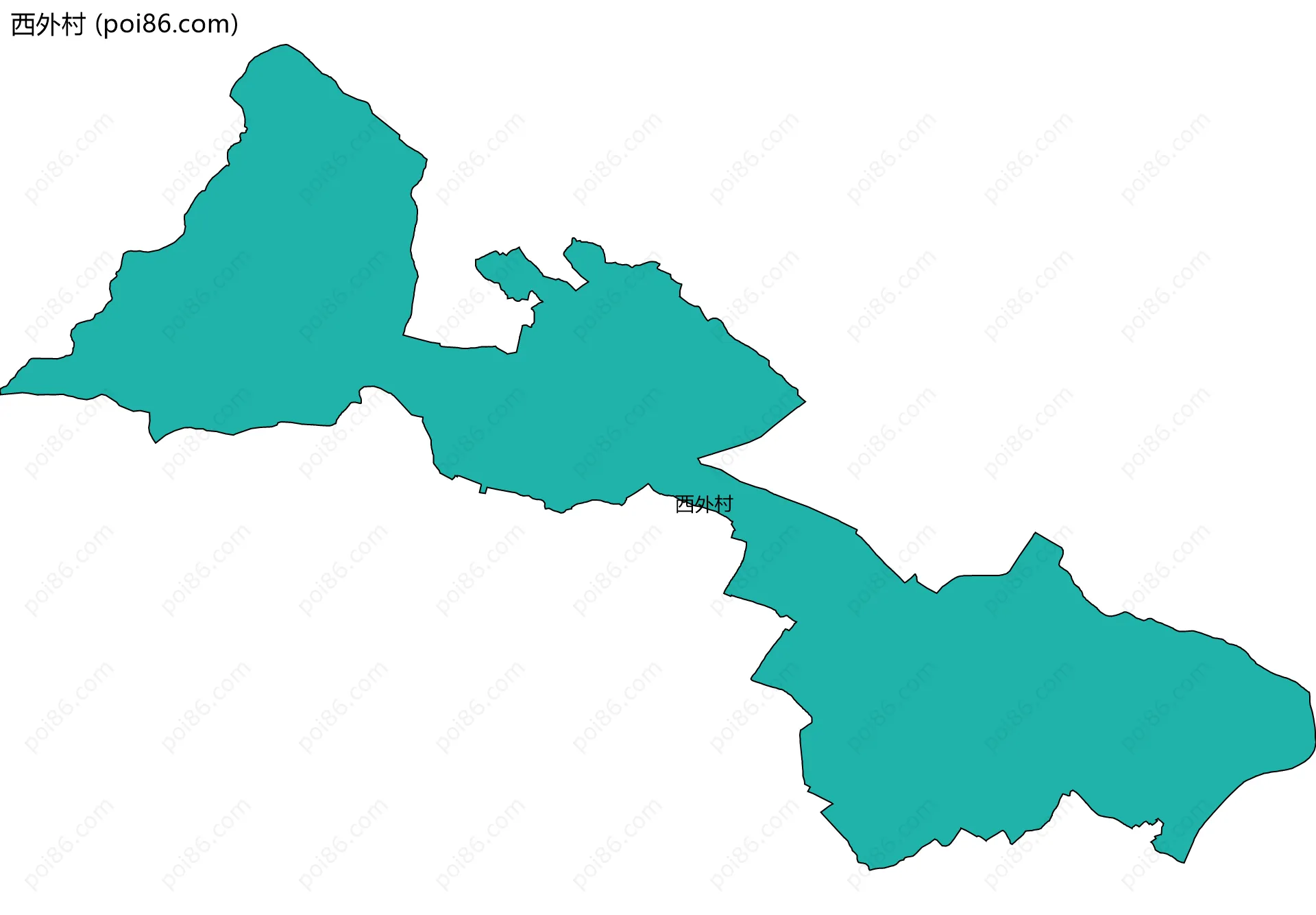 西外村边界地图