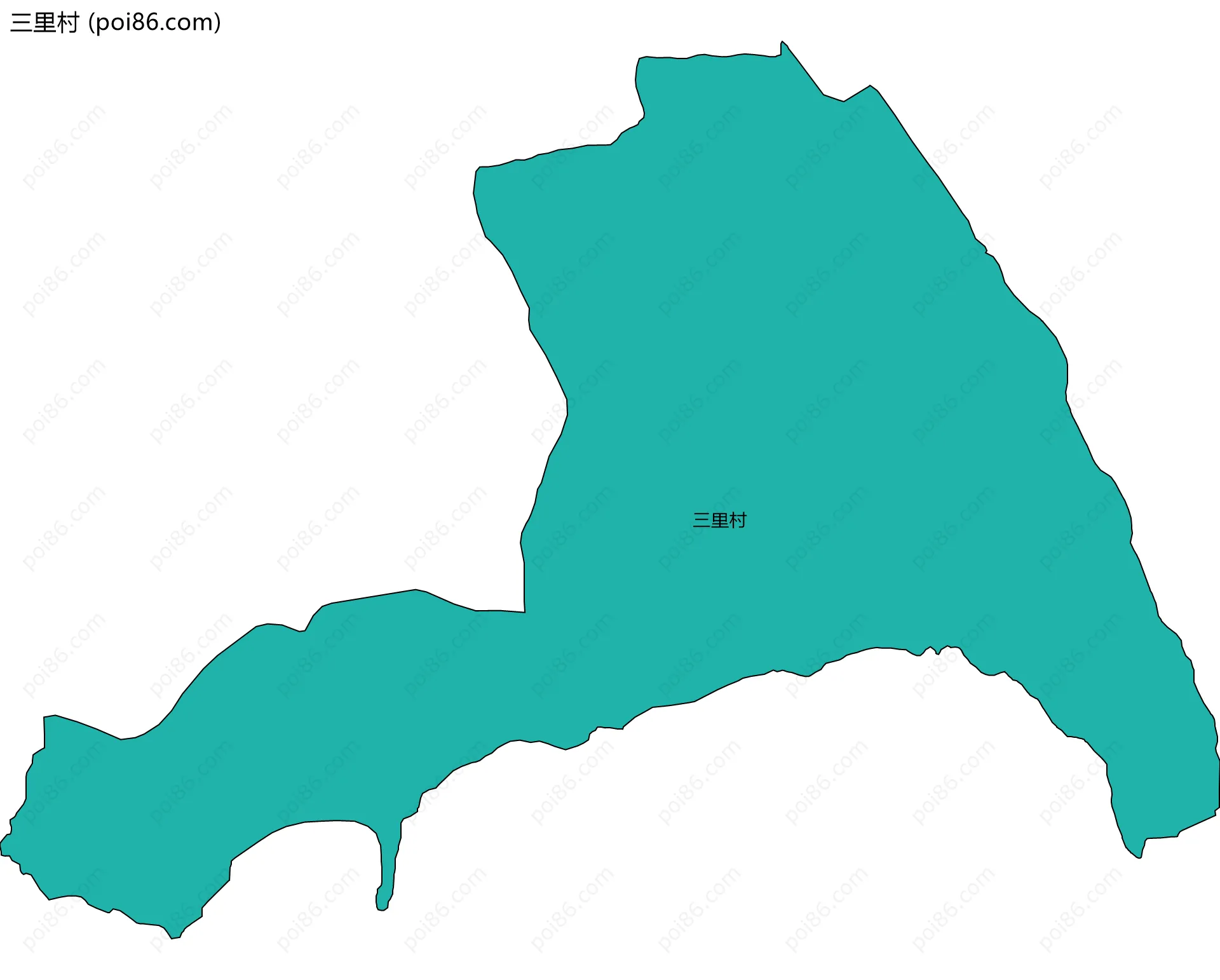 三里村边界地图