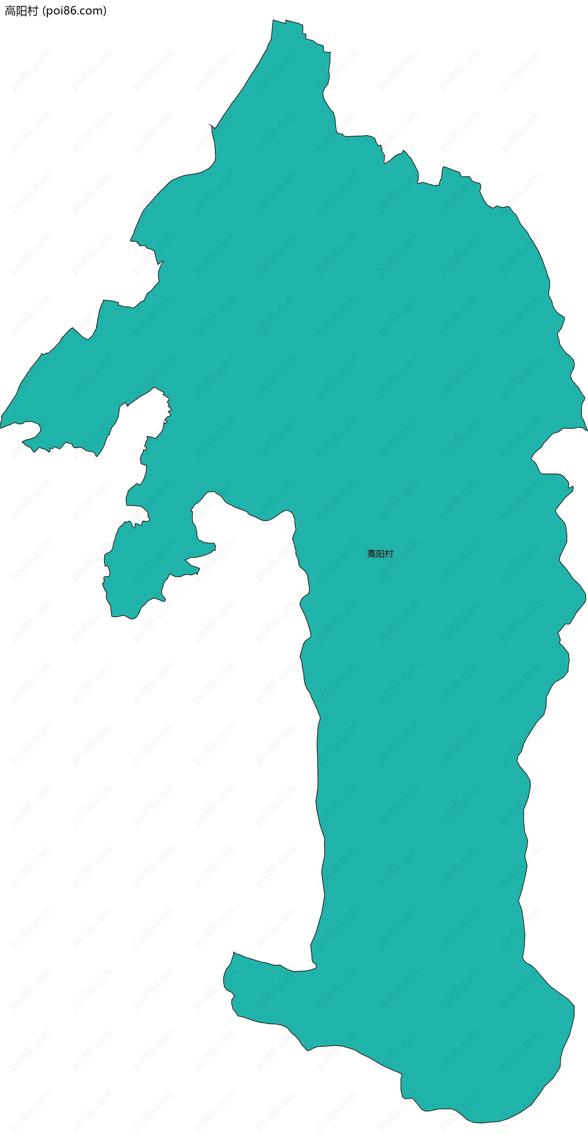 高阳村边界地图