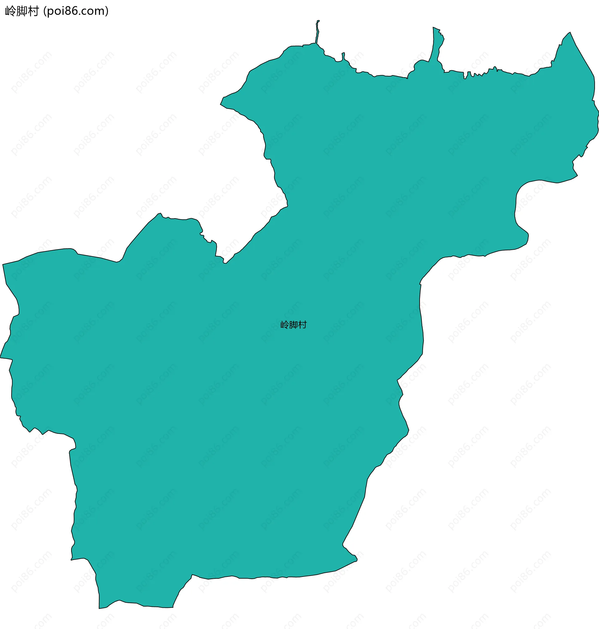 岭脚村边界地图