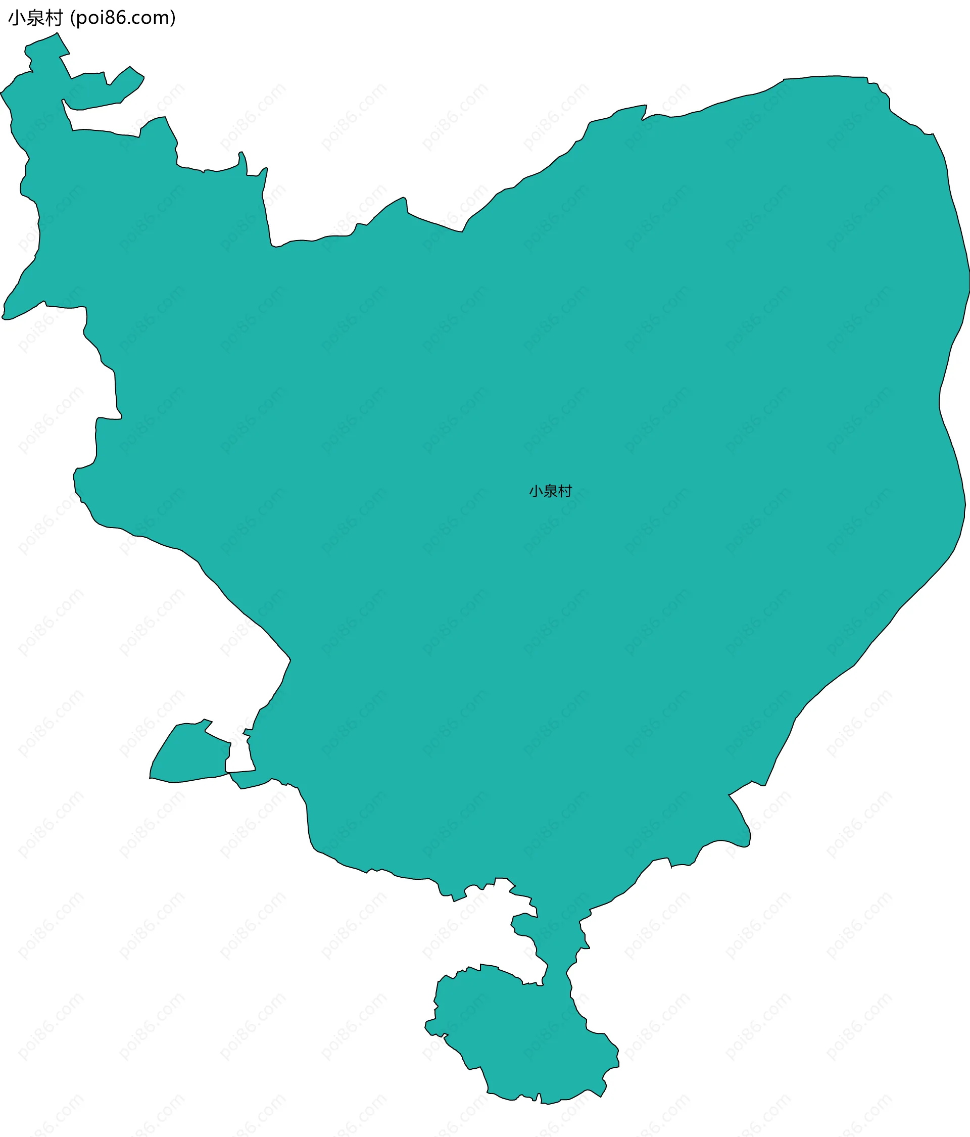 小泉村边界地图