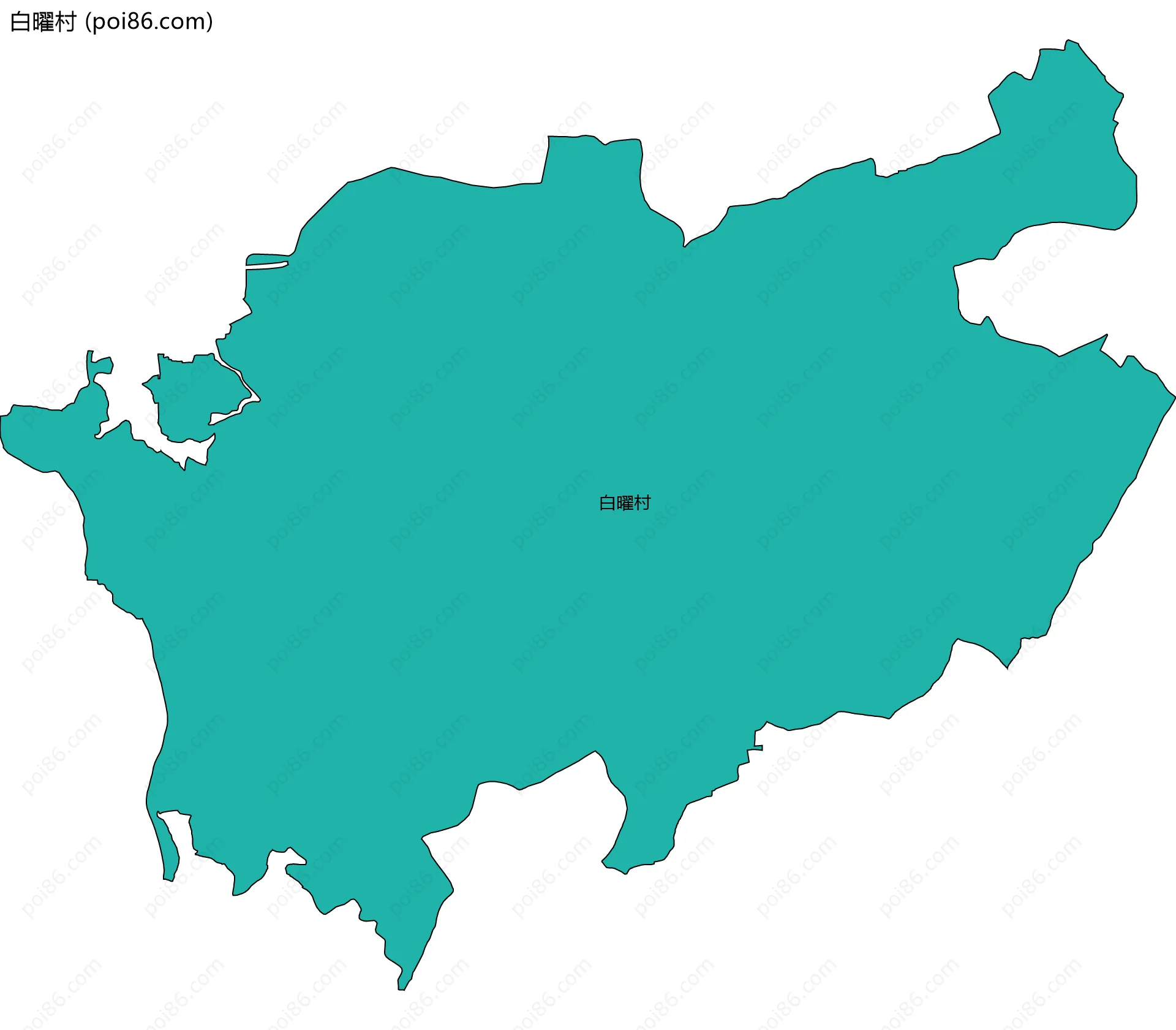白曜村边界地图