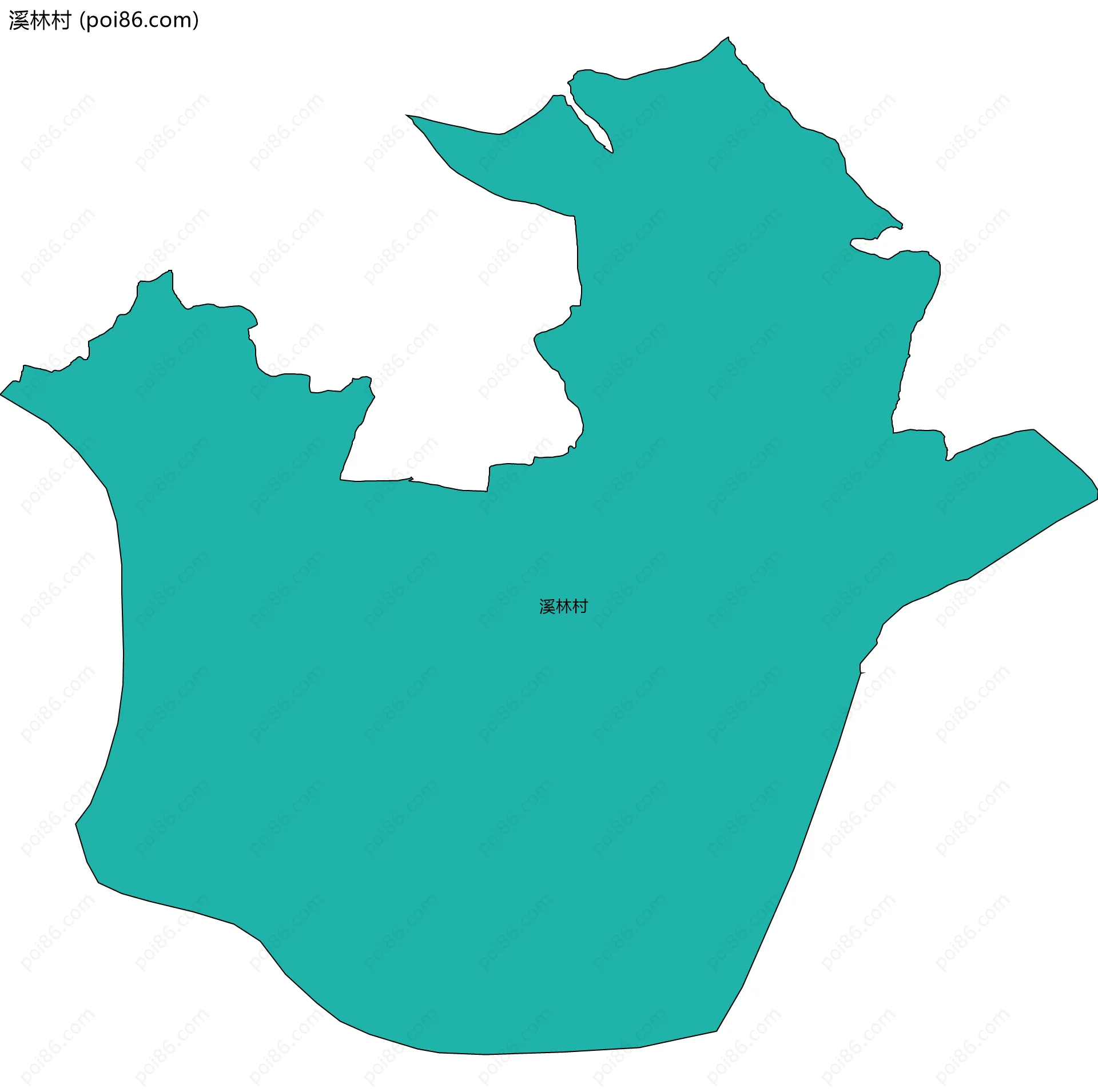 溪林村边界地图