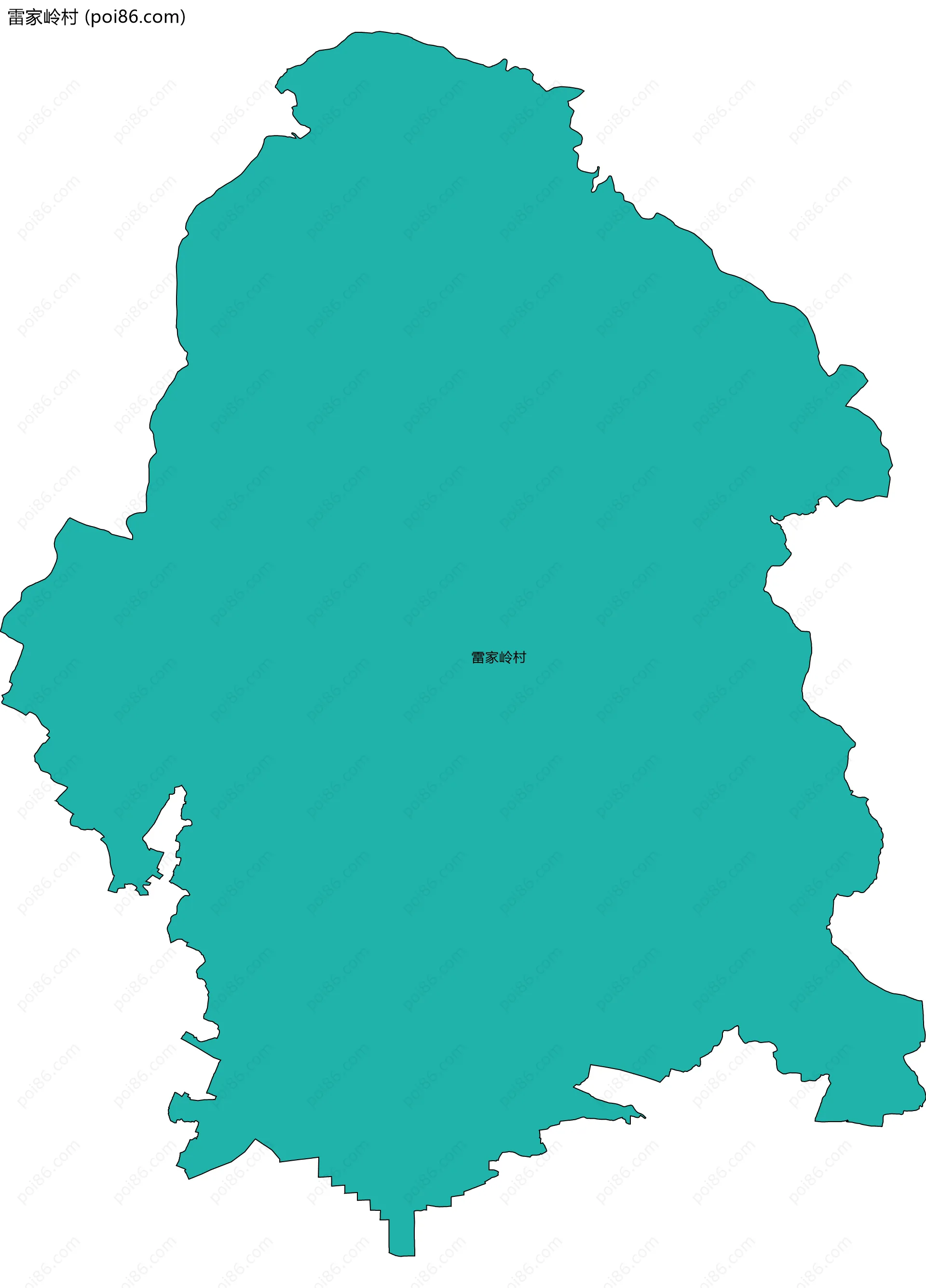雷家岭村边界地图