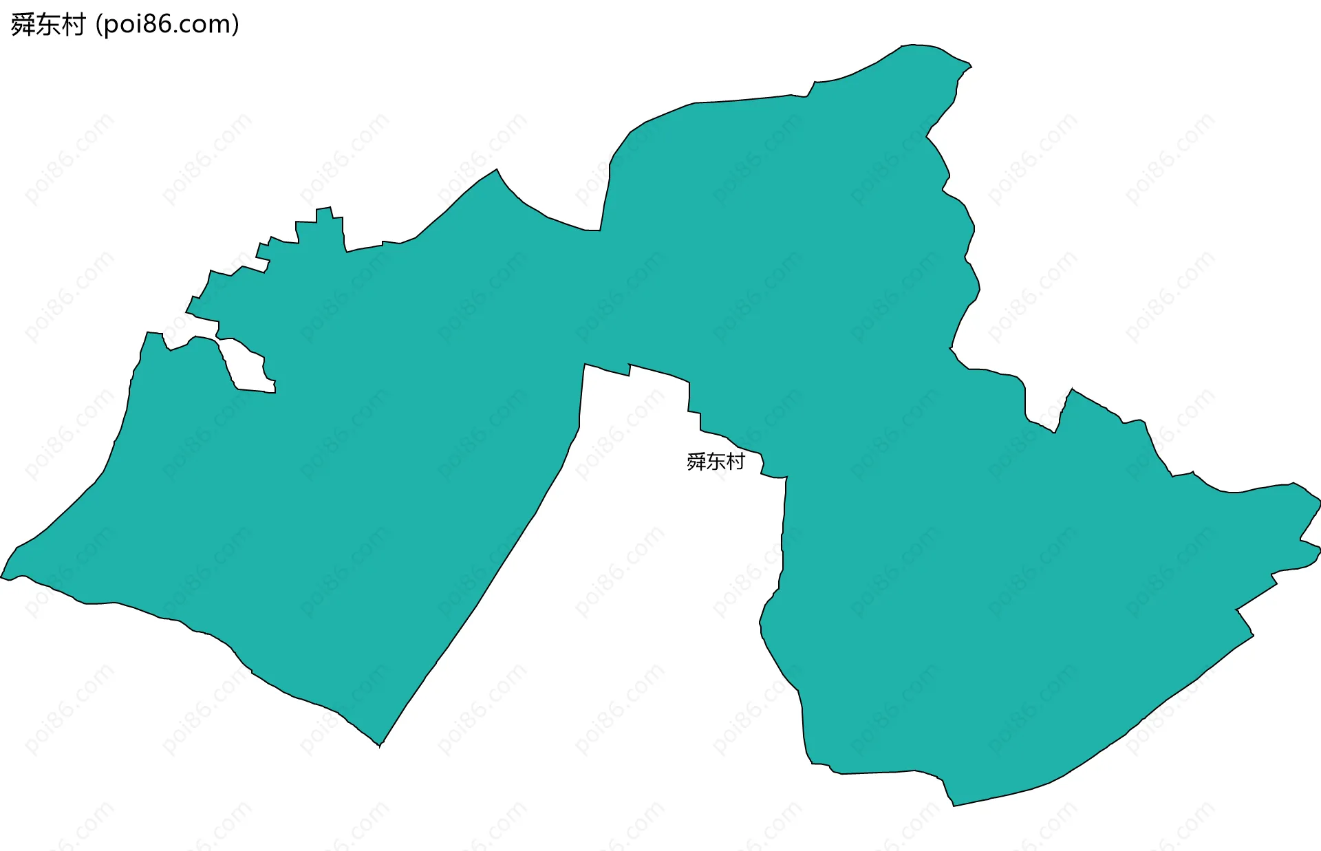 舜东村边界地图