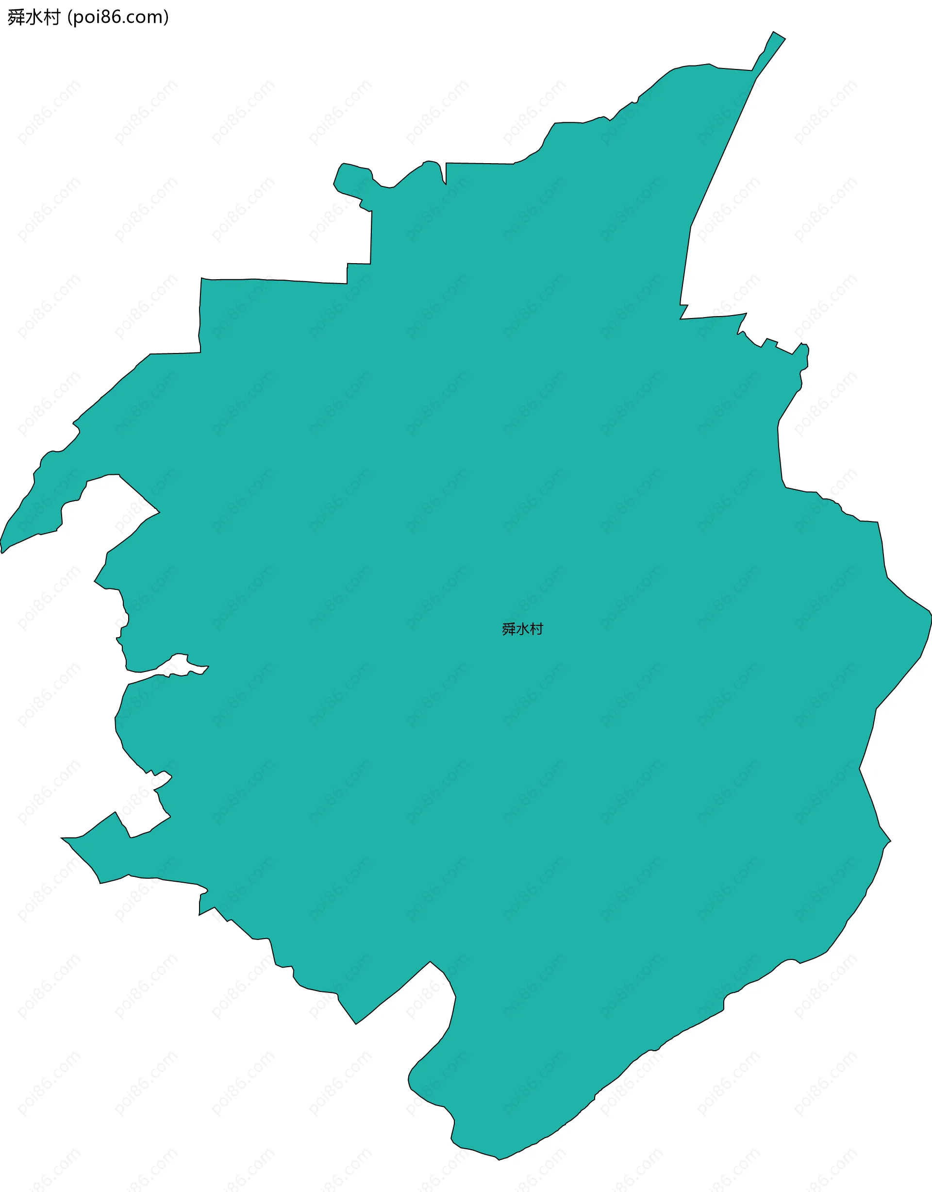 舜水村边界地图