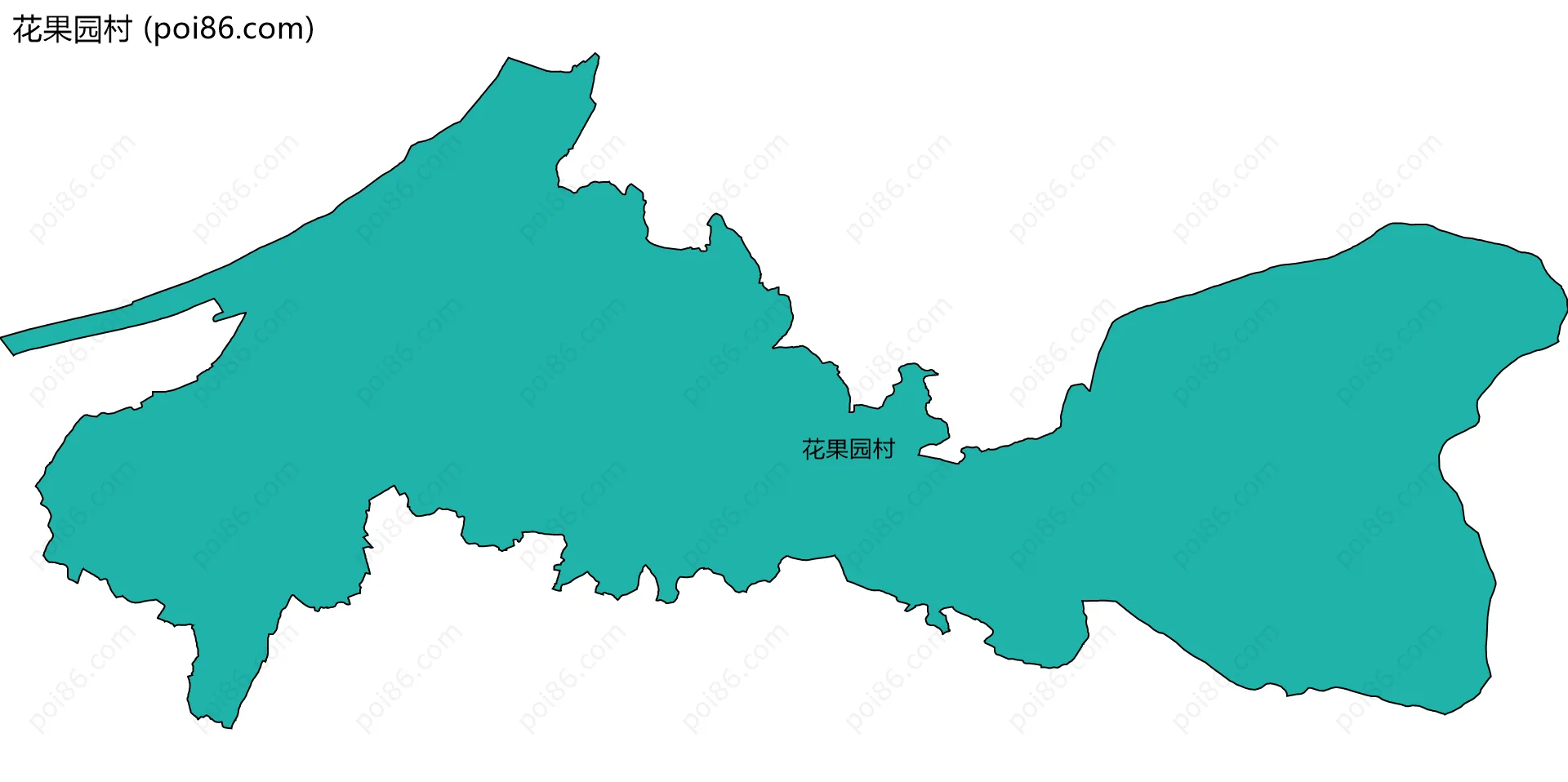花果园村边界地图