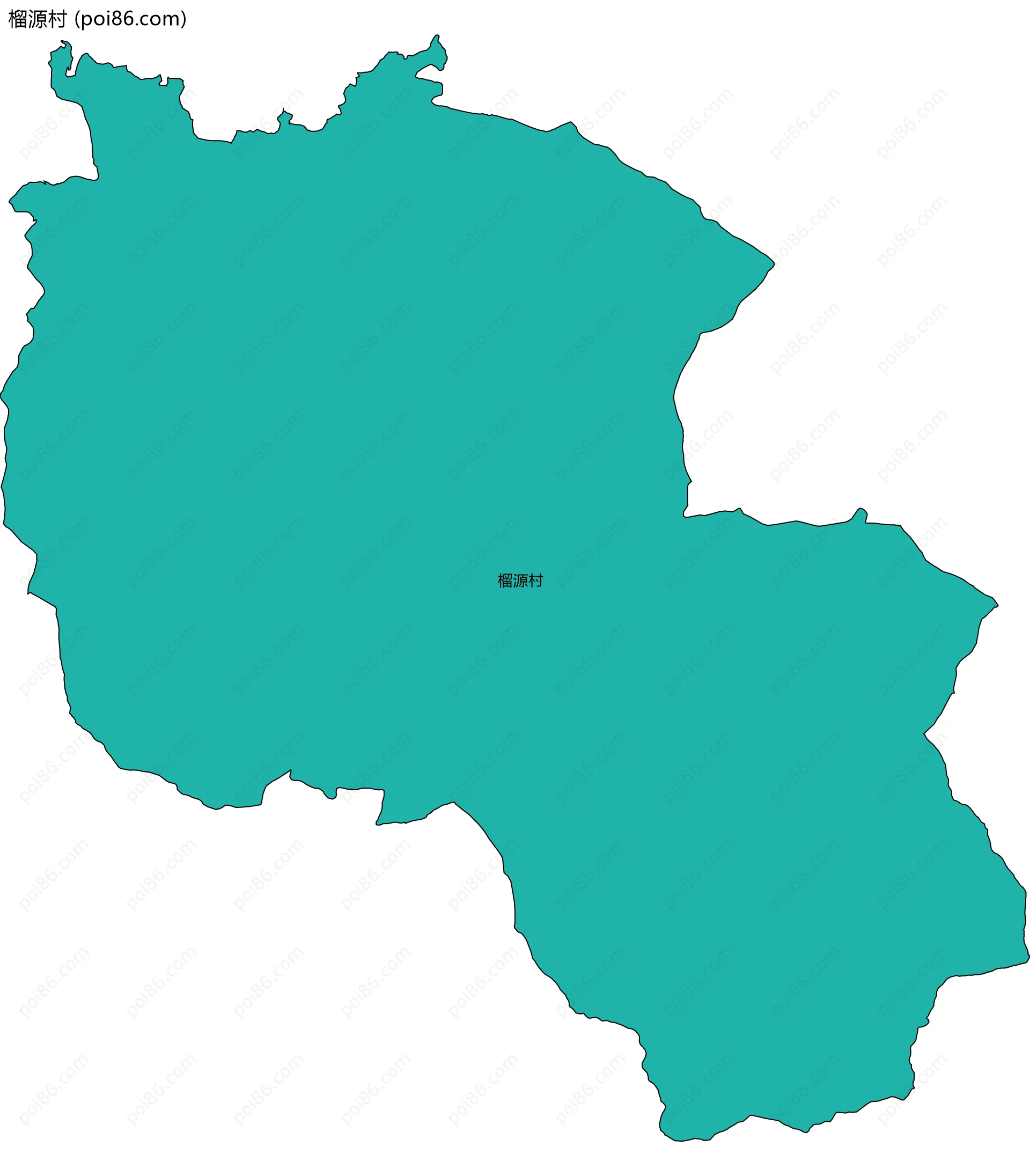 榴源村边界地图