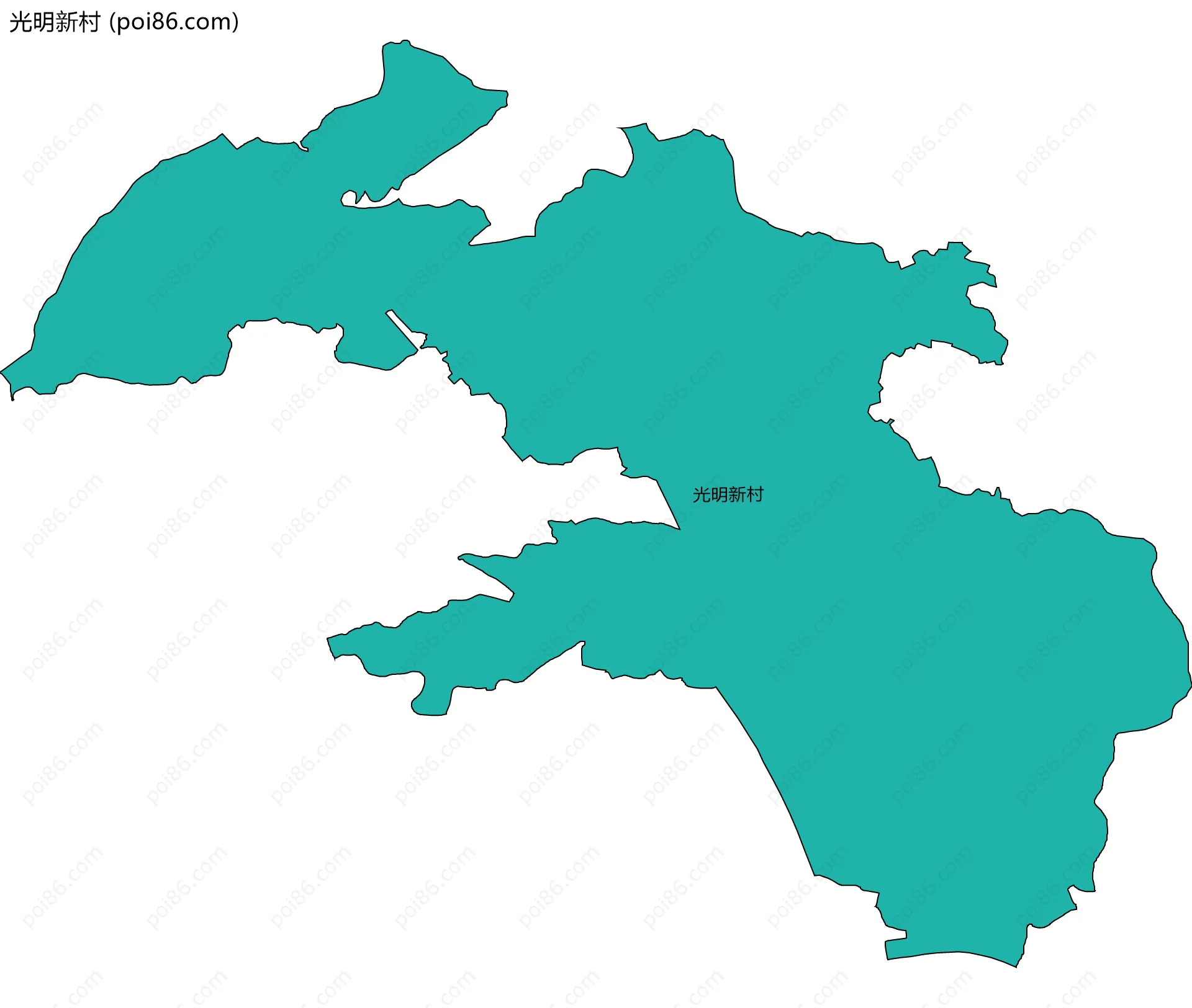 光明新村边界地图