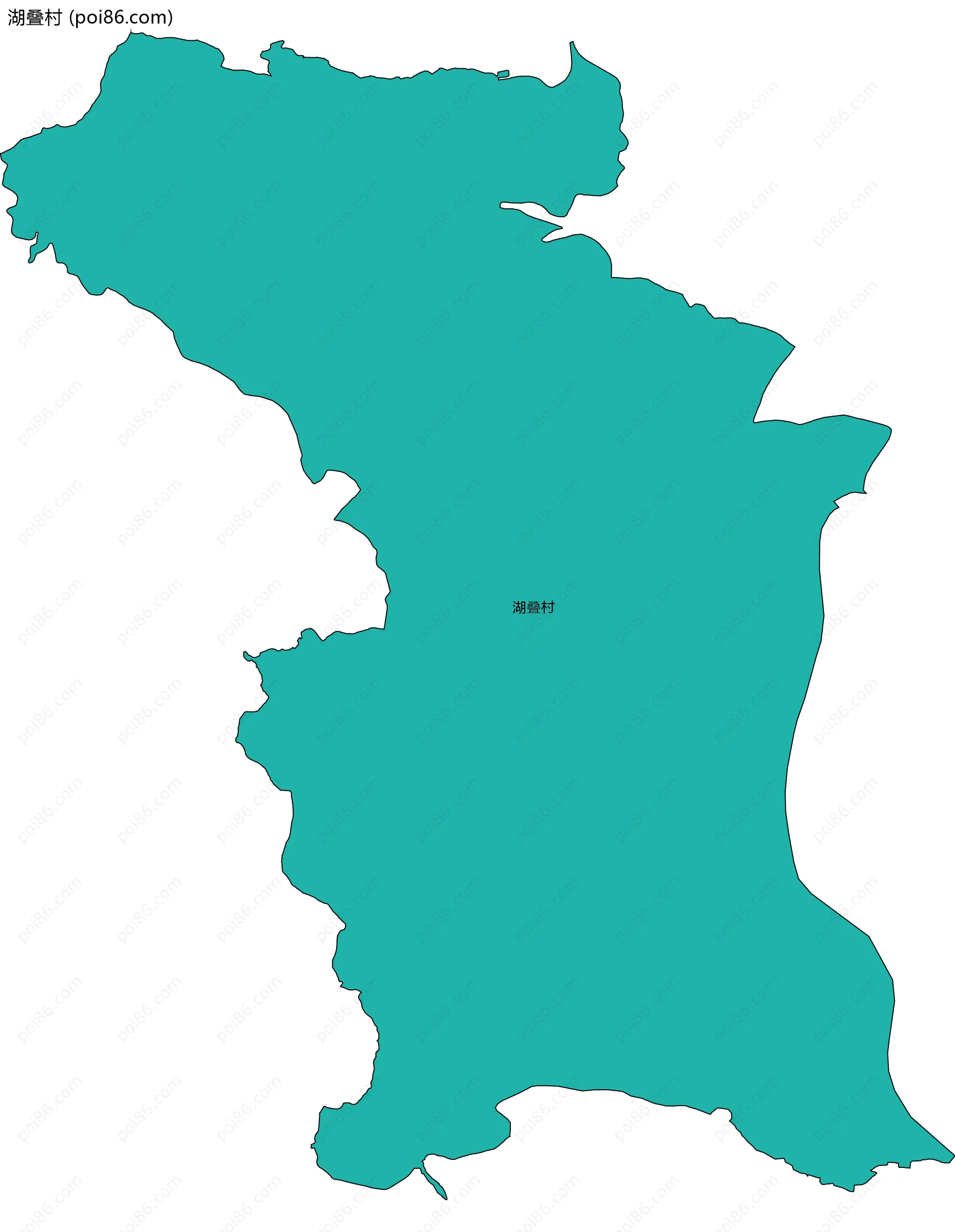 湖叠村边界地图