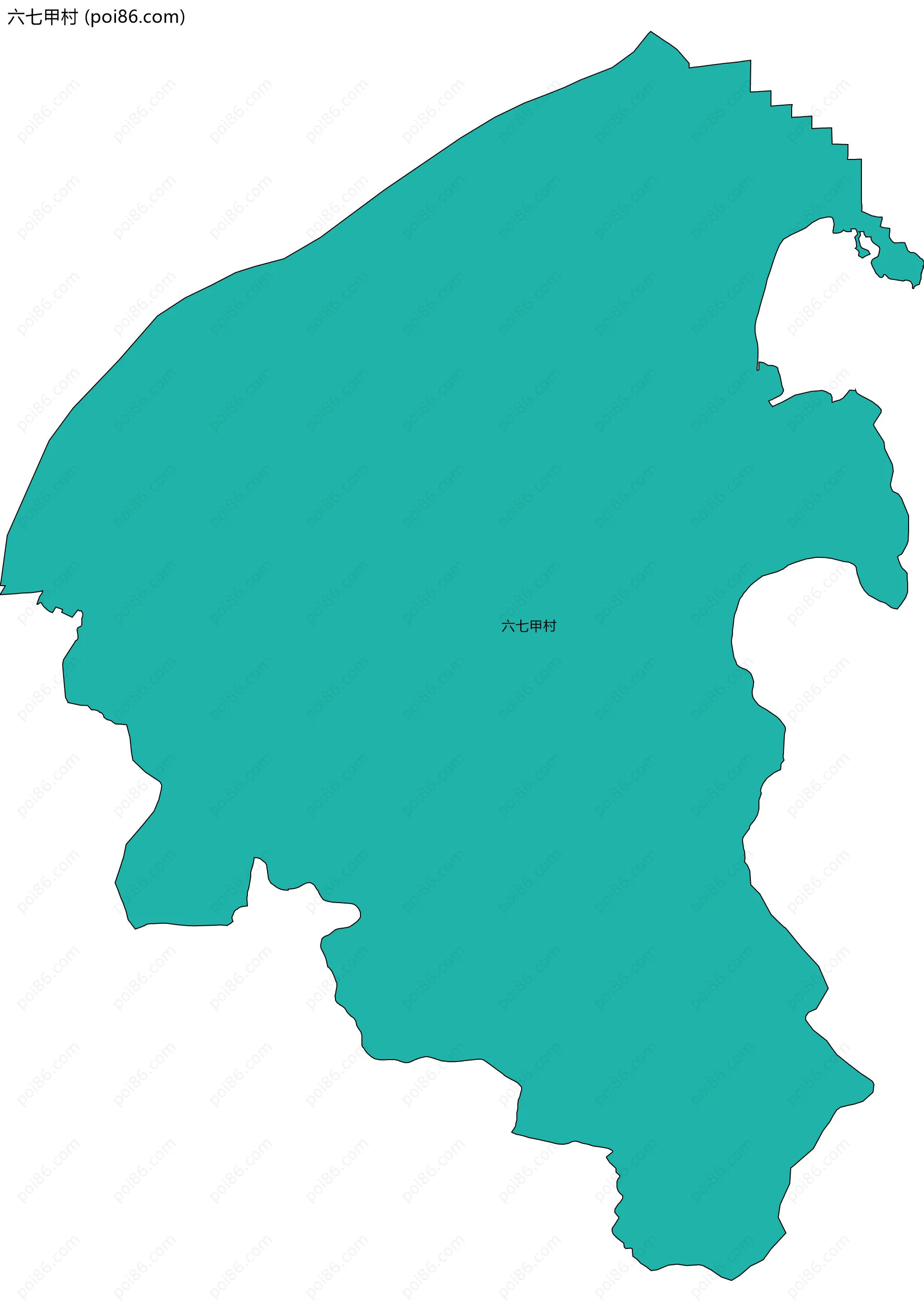 六七甲村边界地图