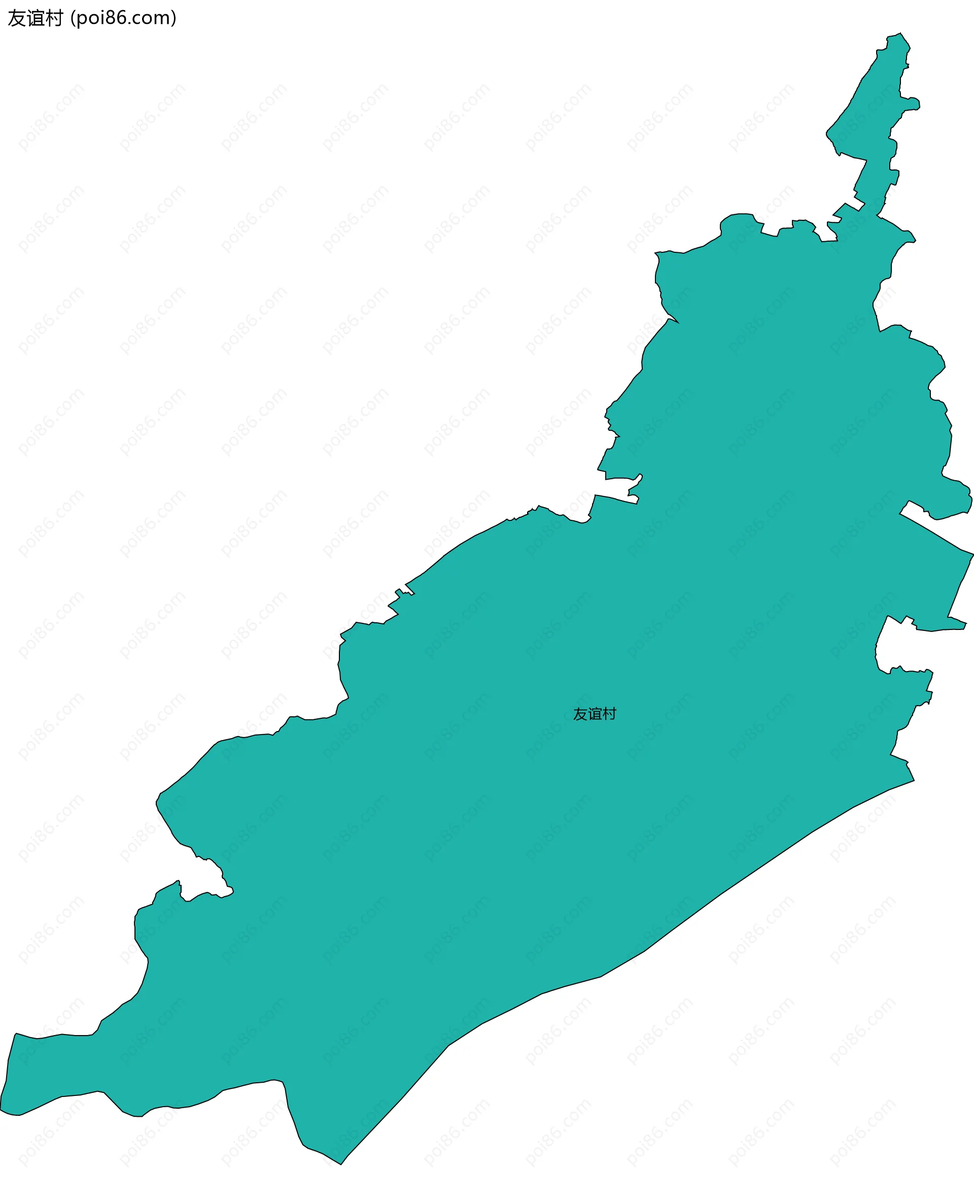 友谊村边界地图