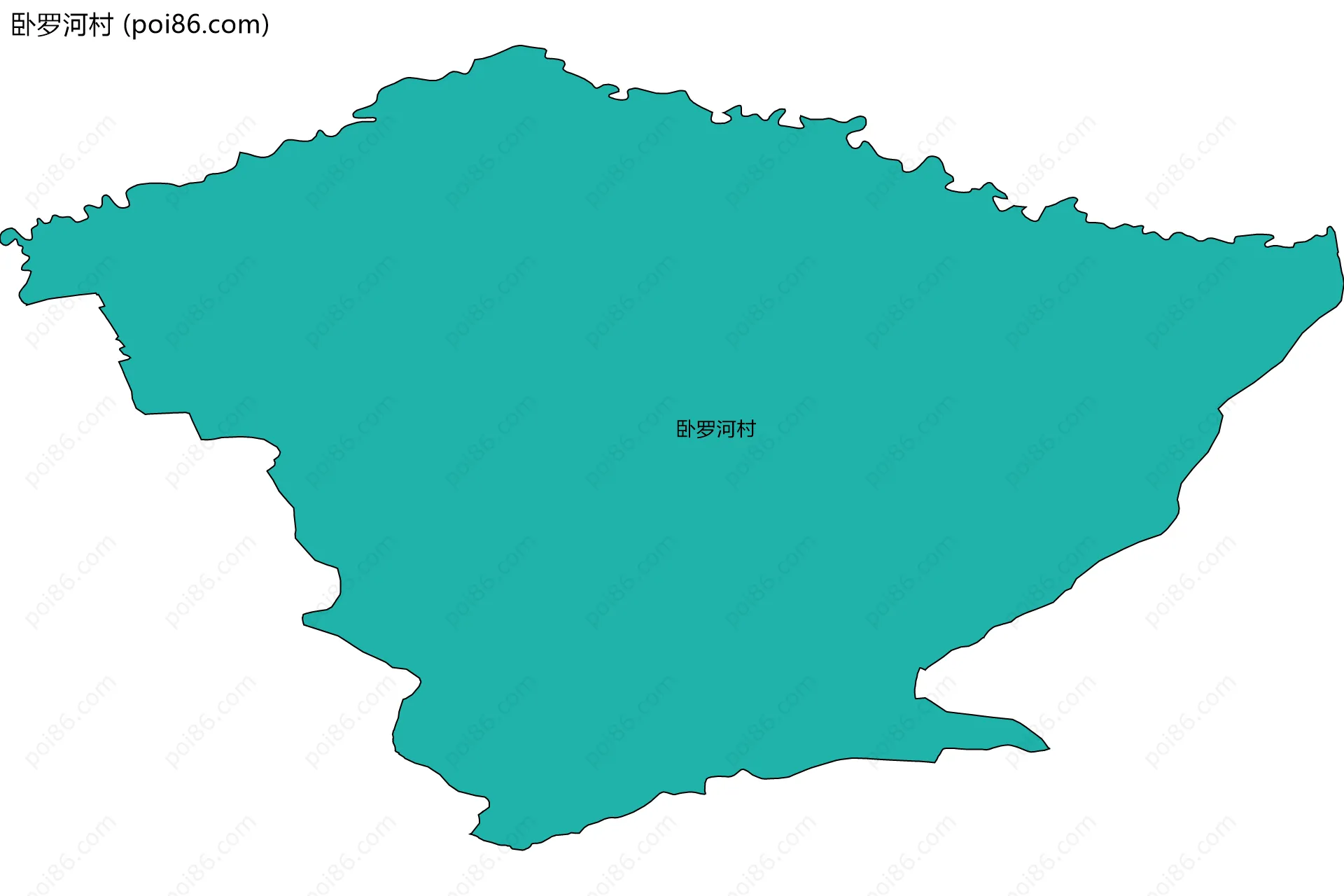 卧罗河村边界地图