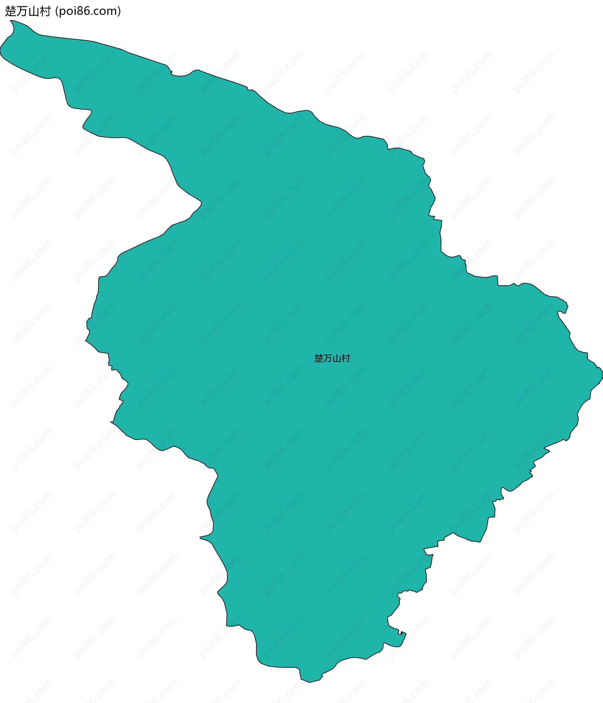 楚万山村边界地图