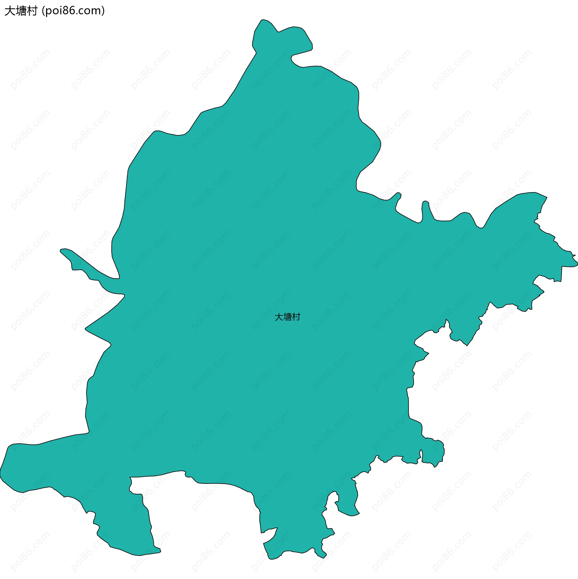 大塘村边界地图