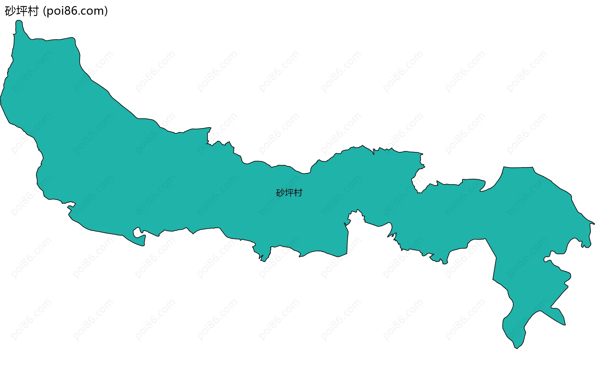 砂坪村边界地图