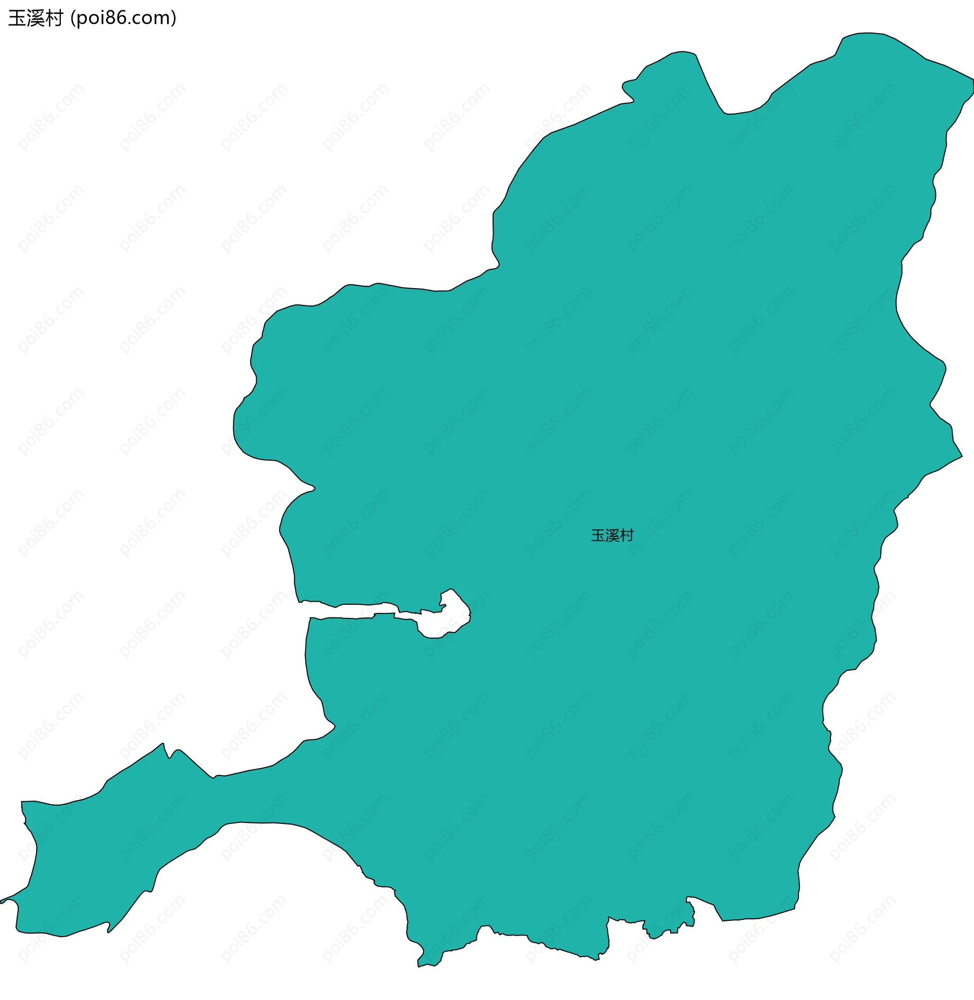 玉溪村边界地图