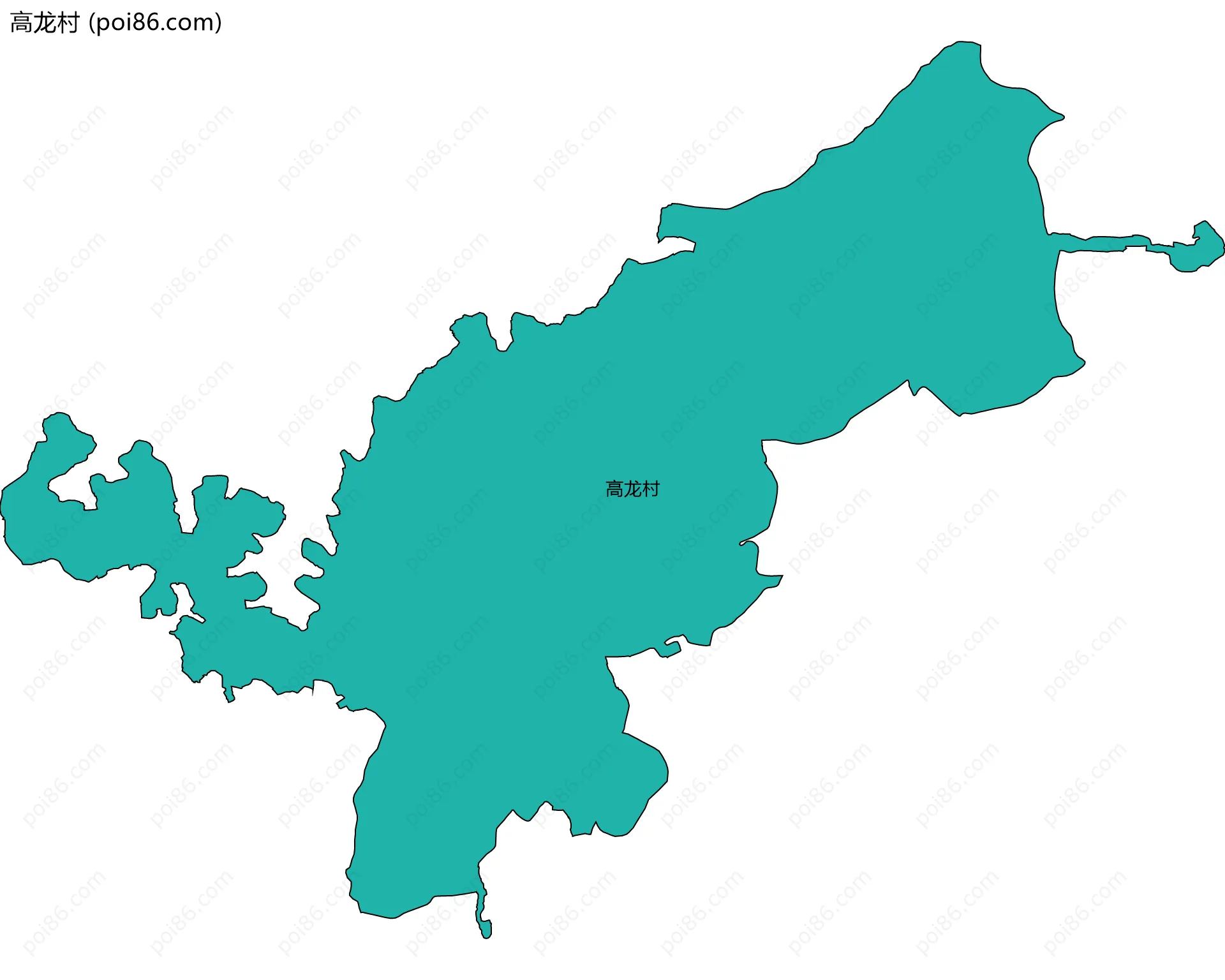 高龙村边界地图