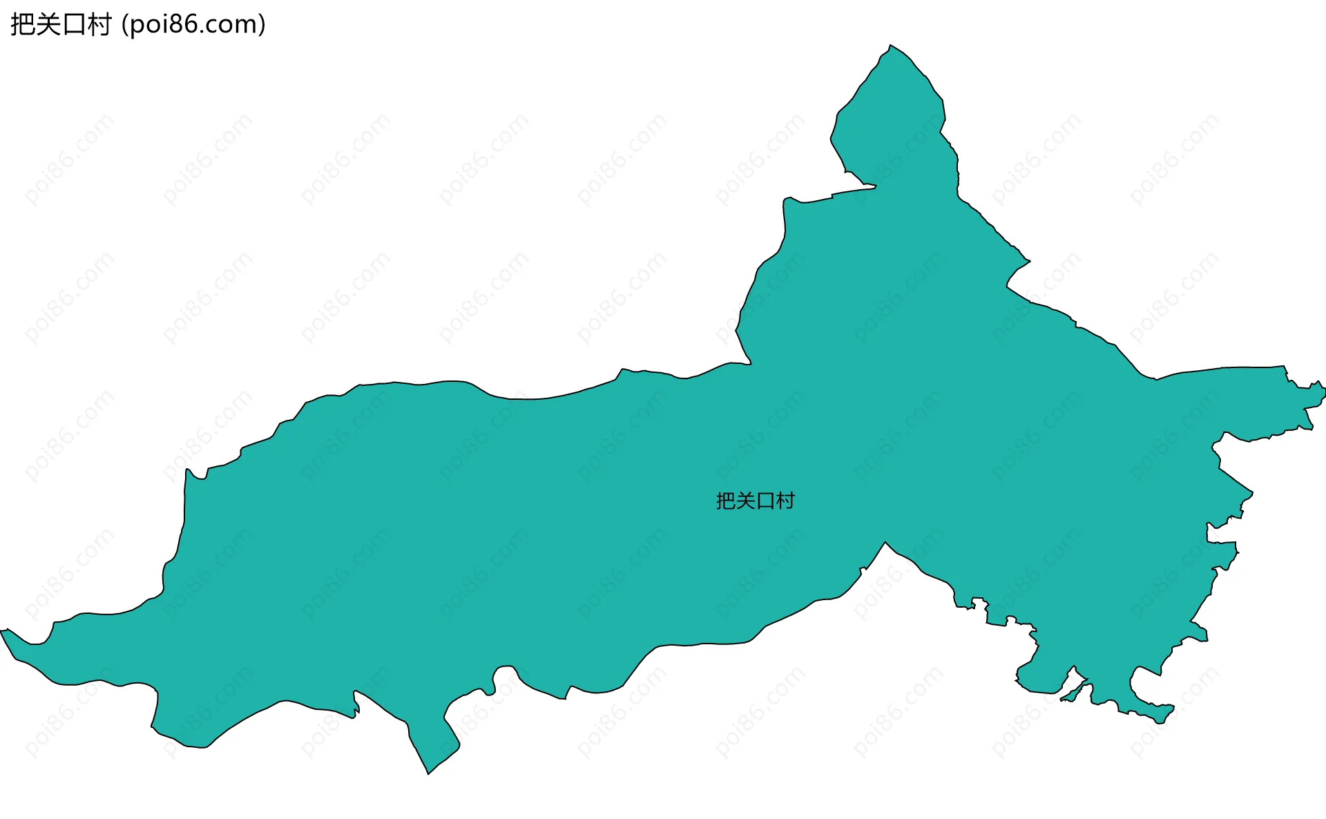 把关口村边界地图