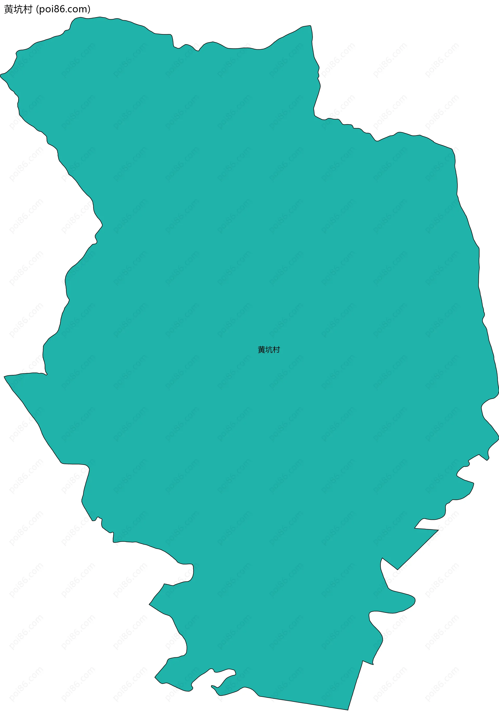 黄坑村边界地图