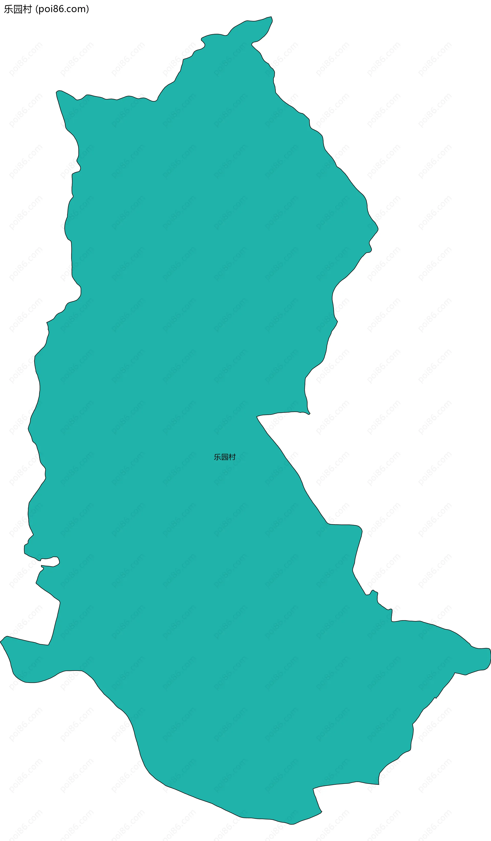 乐园村边界地图