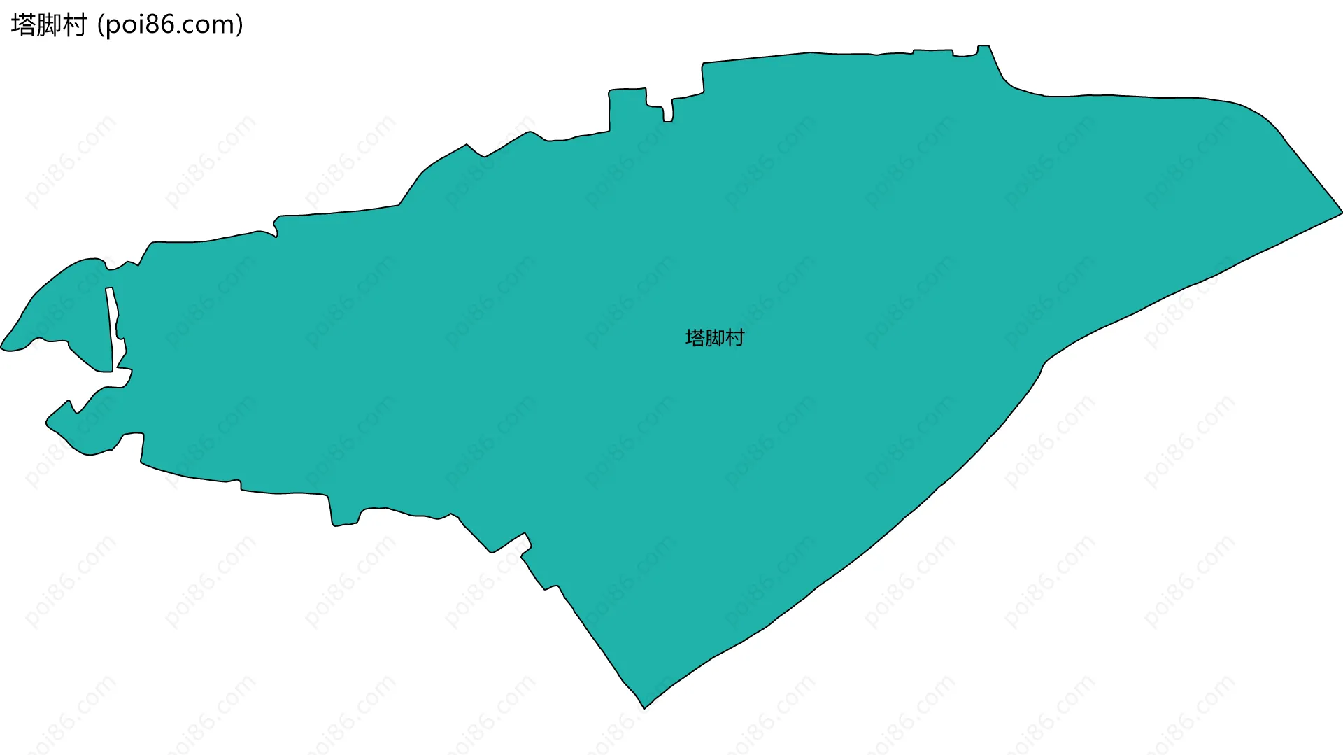 塔脚村边界地图