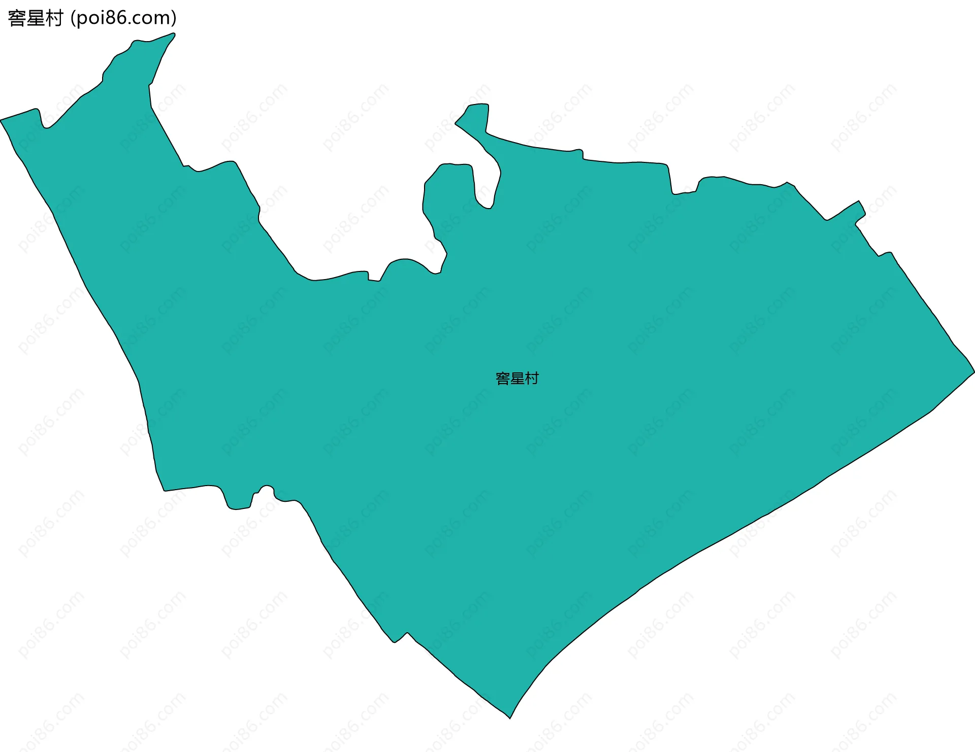 窖星村边界地图