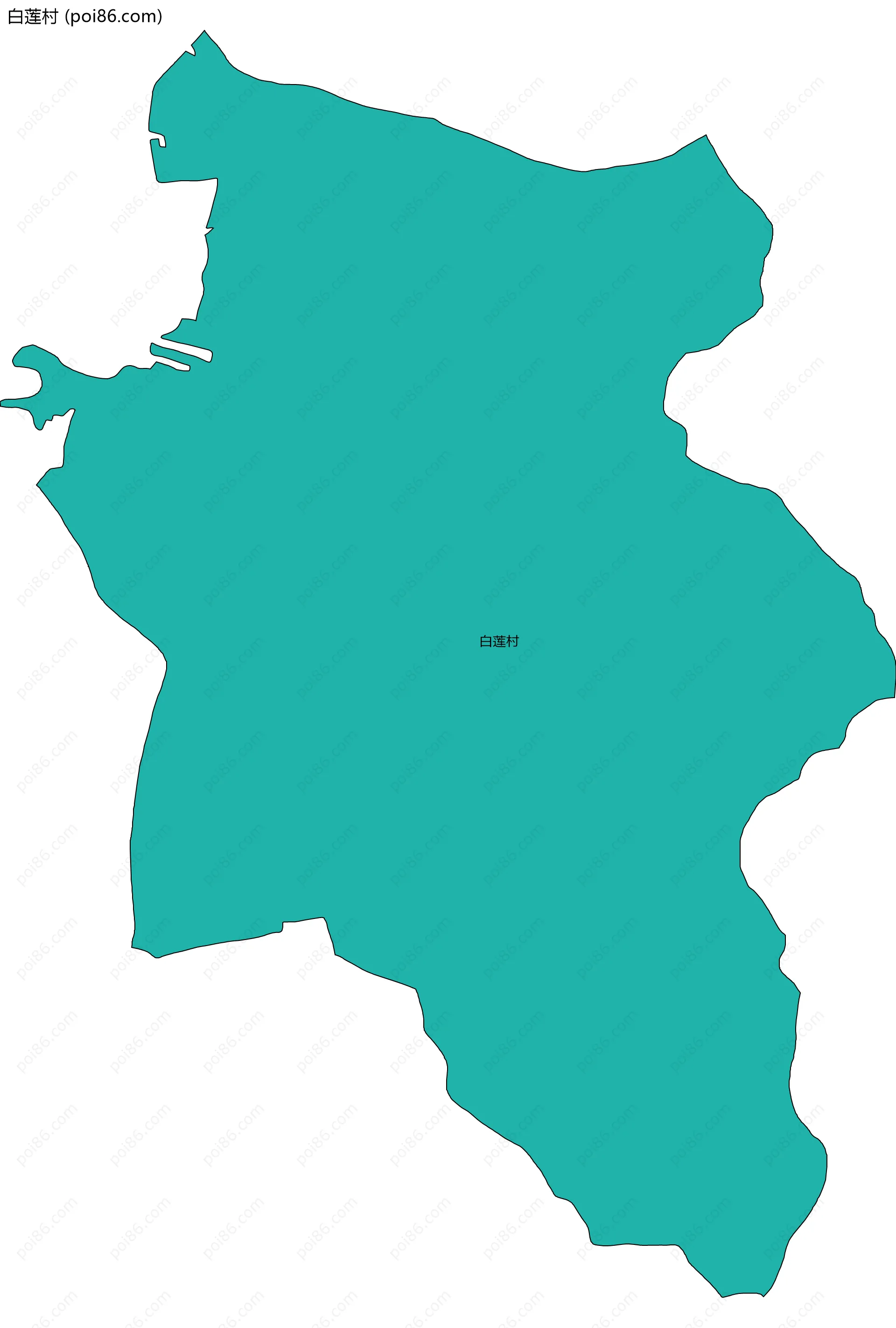 白莲村边界地图