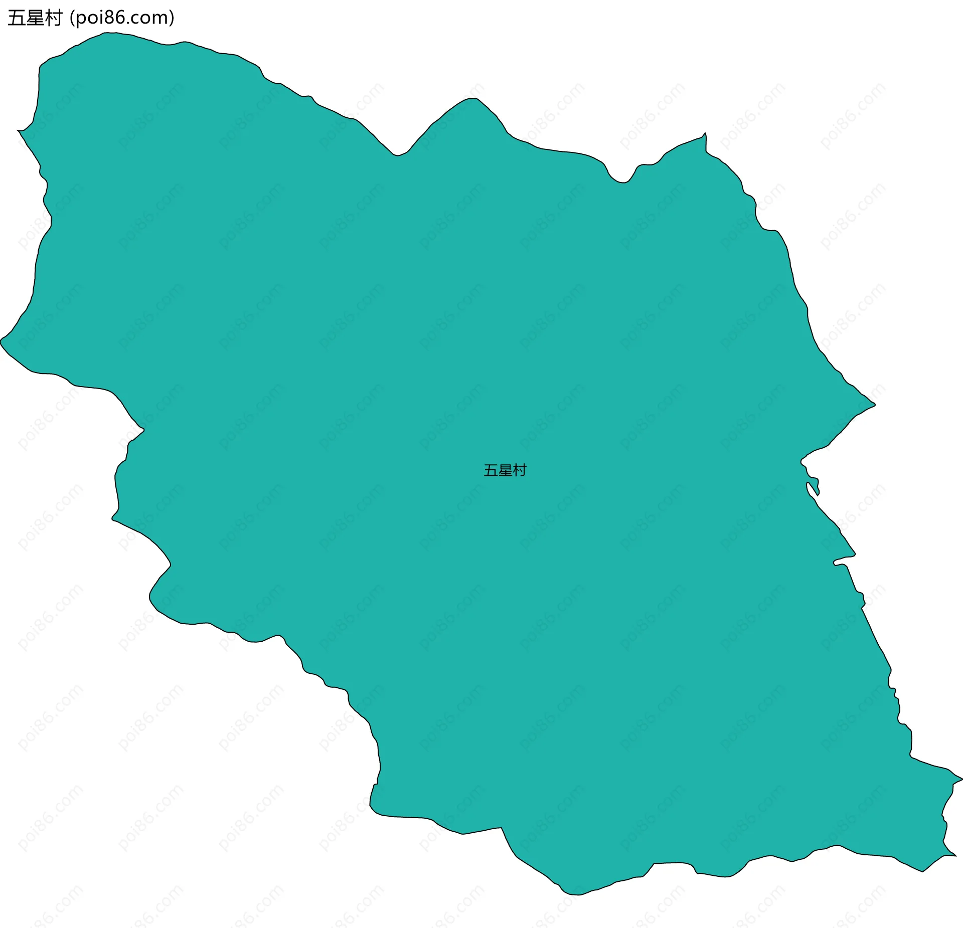 五星村边界地图